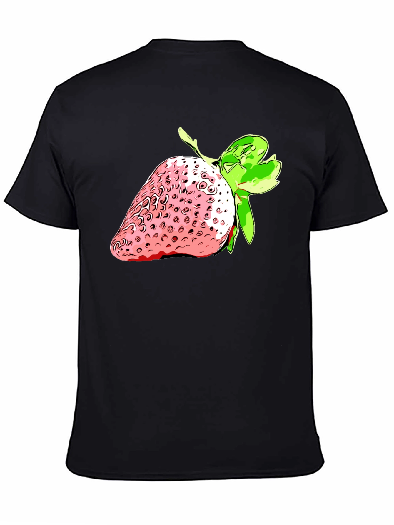 Strawberry Graphic Black T-Shirt - Fresh Style