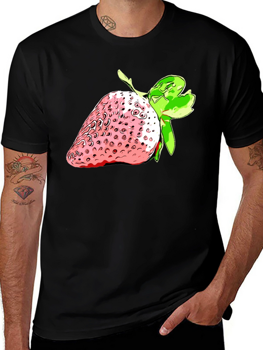 Strawberry Graphic Black T-Shirt - Fresh Style