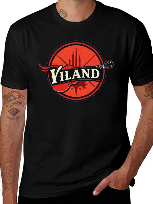 Viland Guitar Logo Black T-Shirt