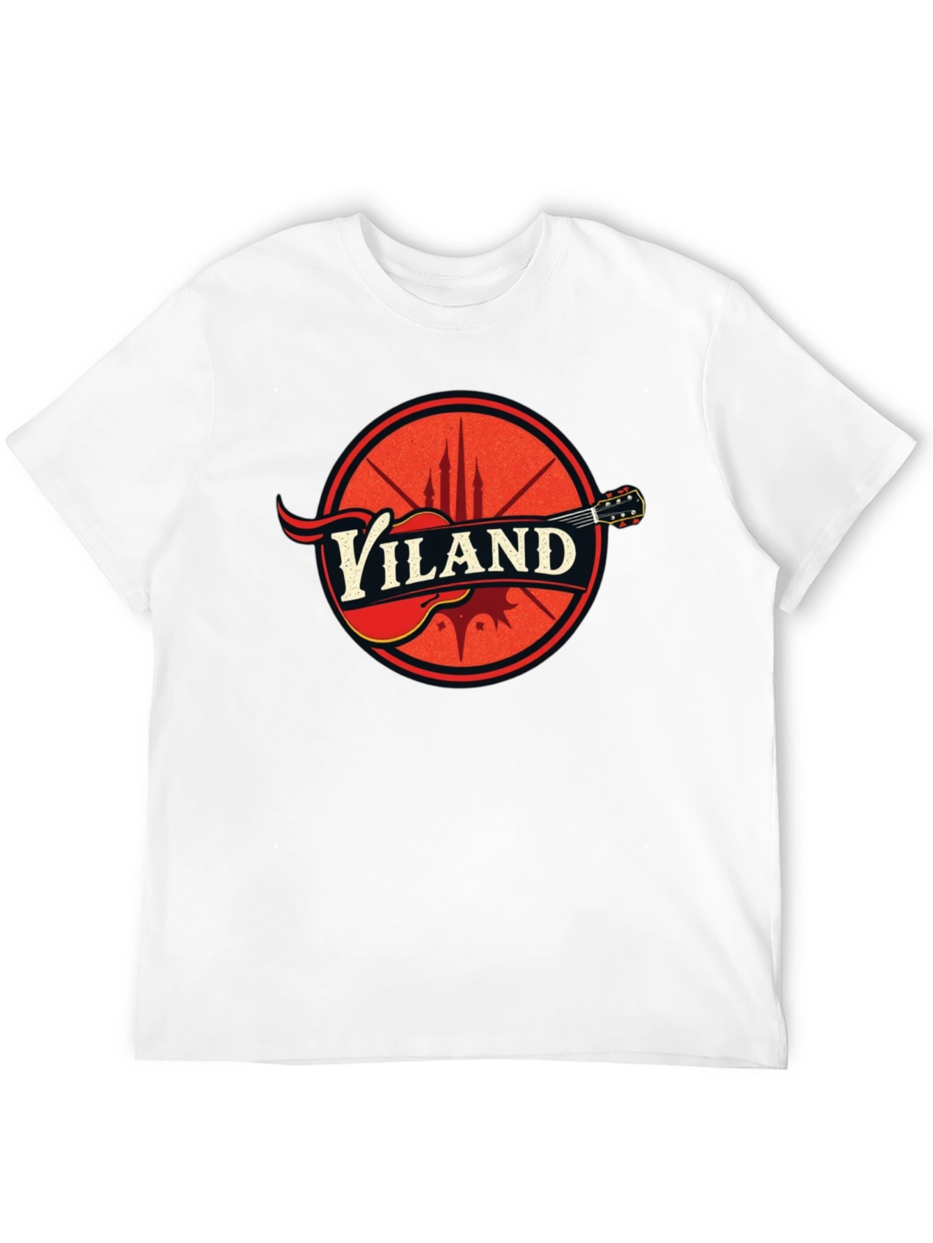 Viland Guitar Logo Black T-Shirt