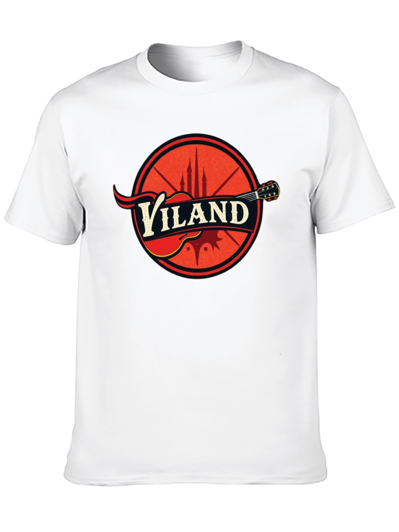 Viland Guitar Logo Black T-Shirt