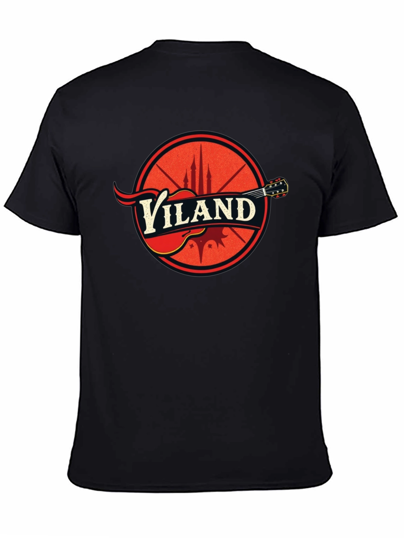 Viland Guitar Logo Black T-Shirt