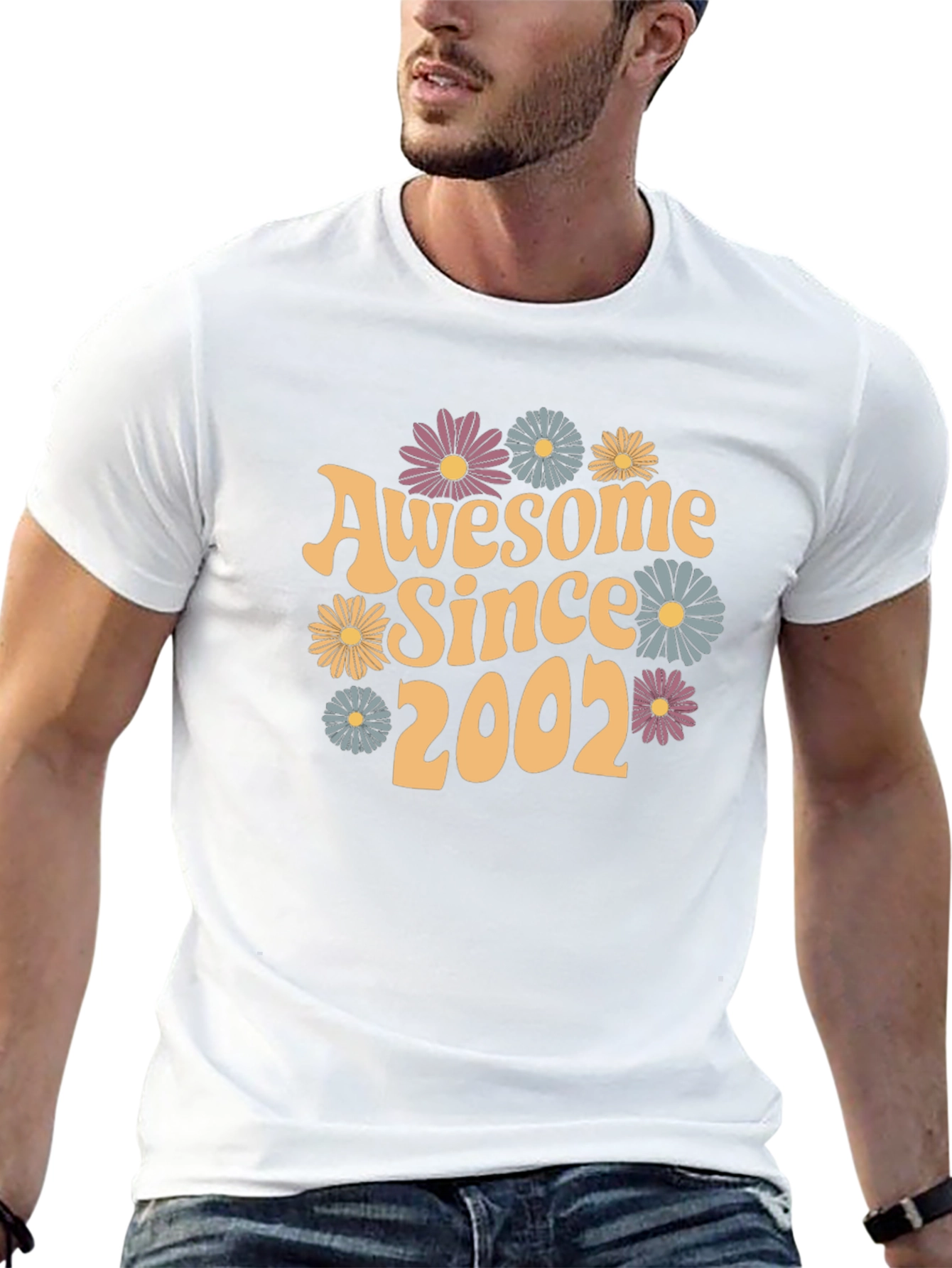 Awesome Since 2002 Floral T-Shirt