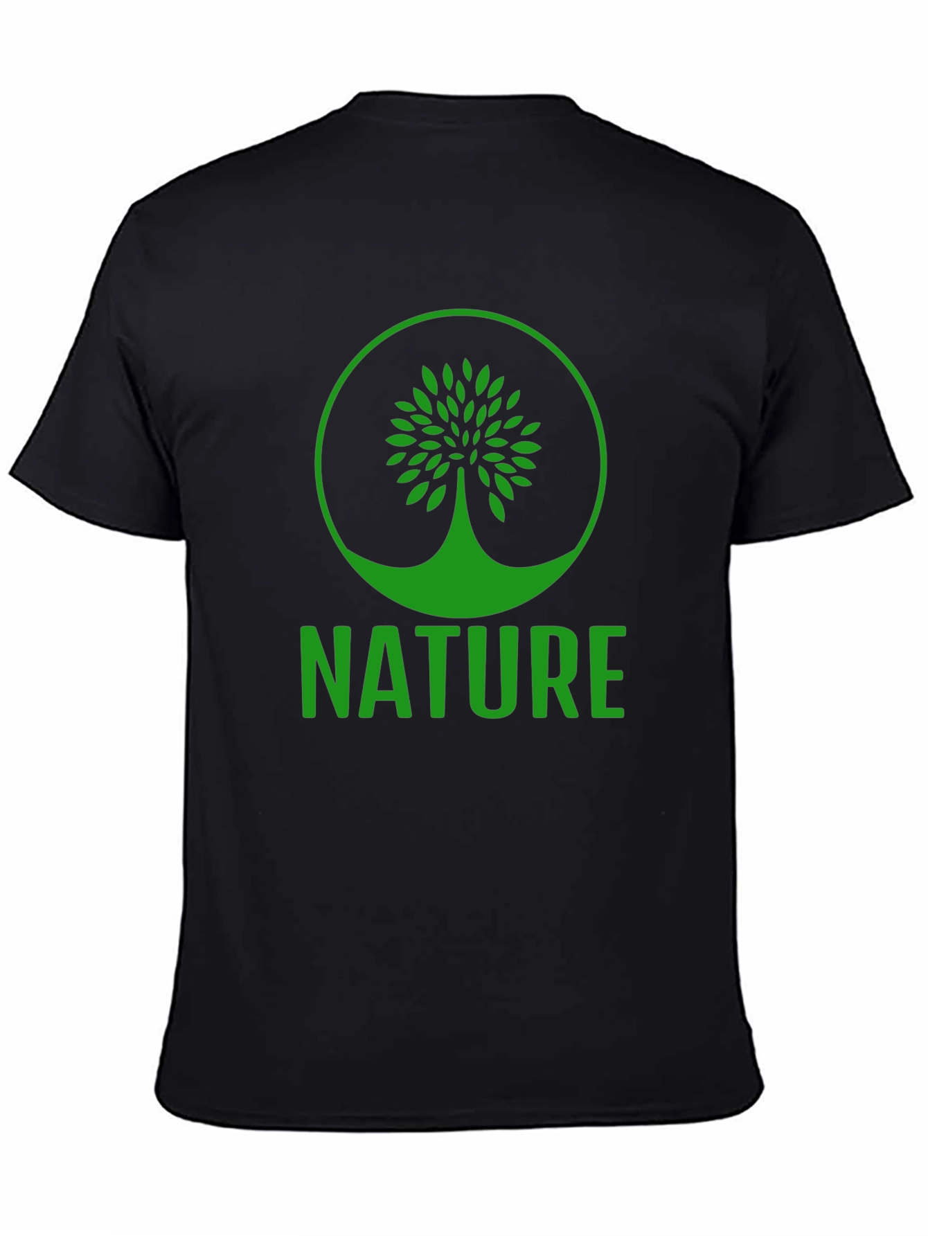 Nature Tree Graphic T-Shirt - Black Cotton Tee