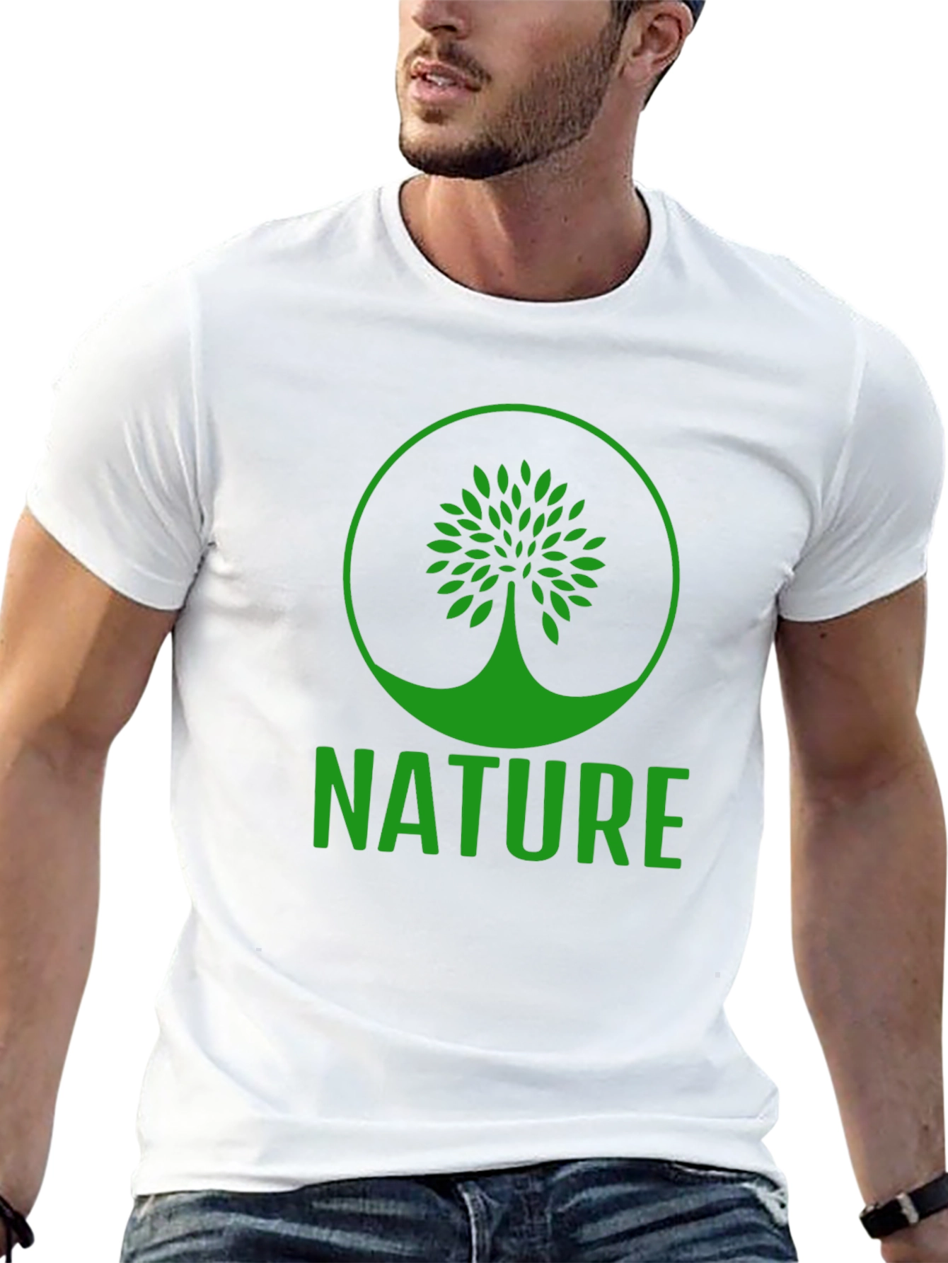 Nature Tree Graphic T-Shirt - Black Cotton Tee