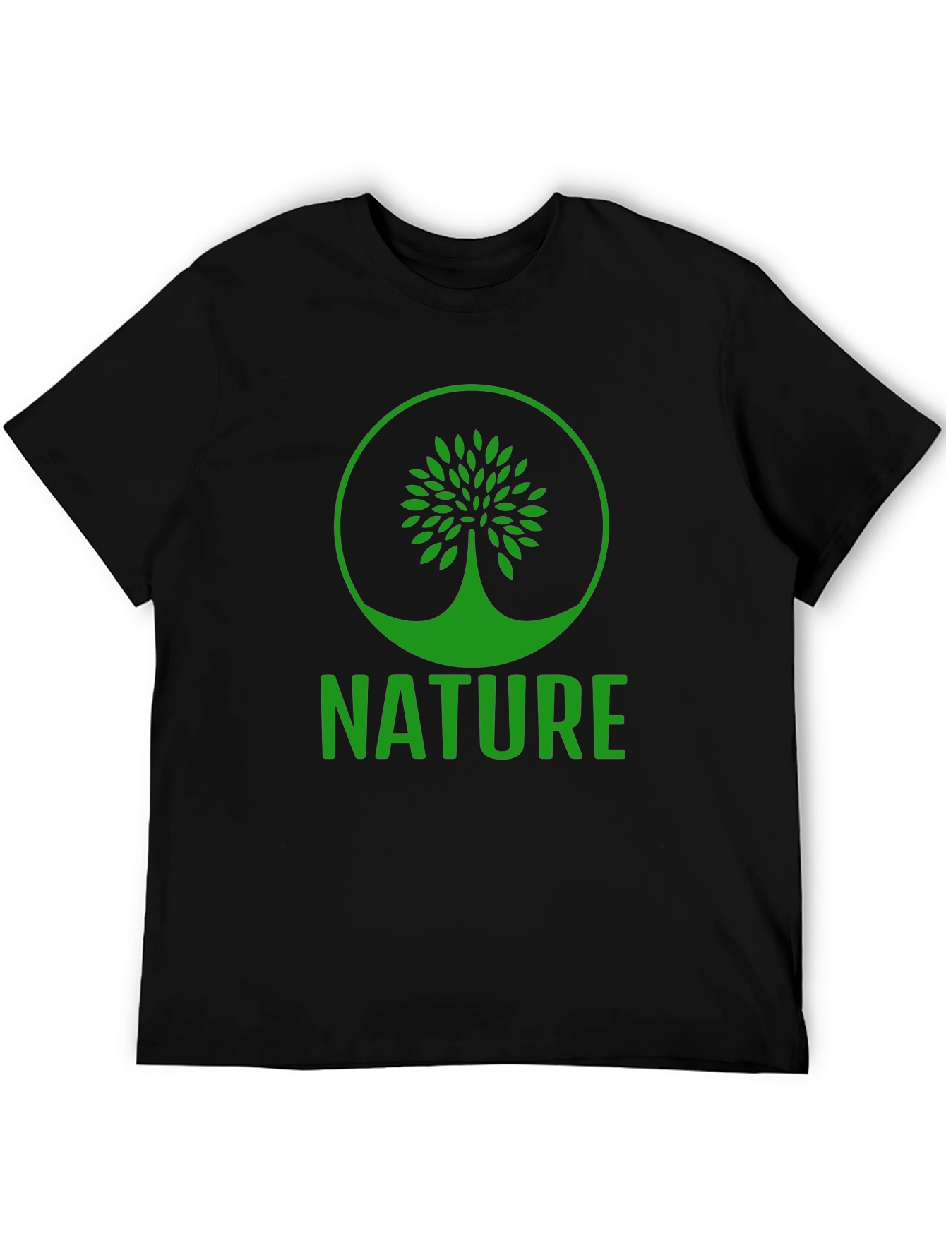 Nature Tree Graphic T-Shirt - Black Cotton Tee