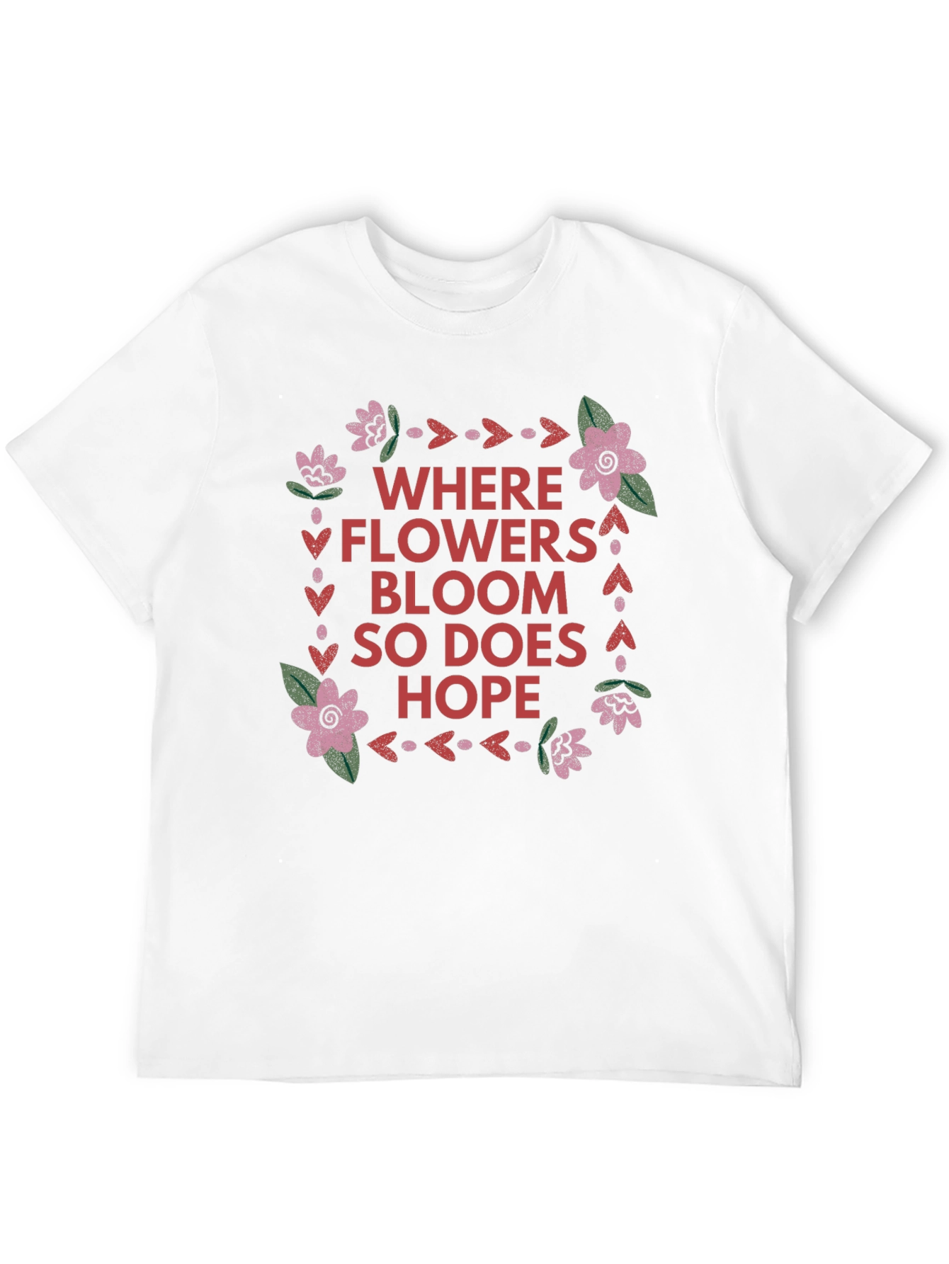 Floral Hope Graphic Tee - Black