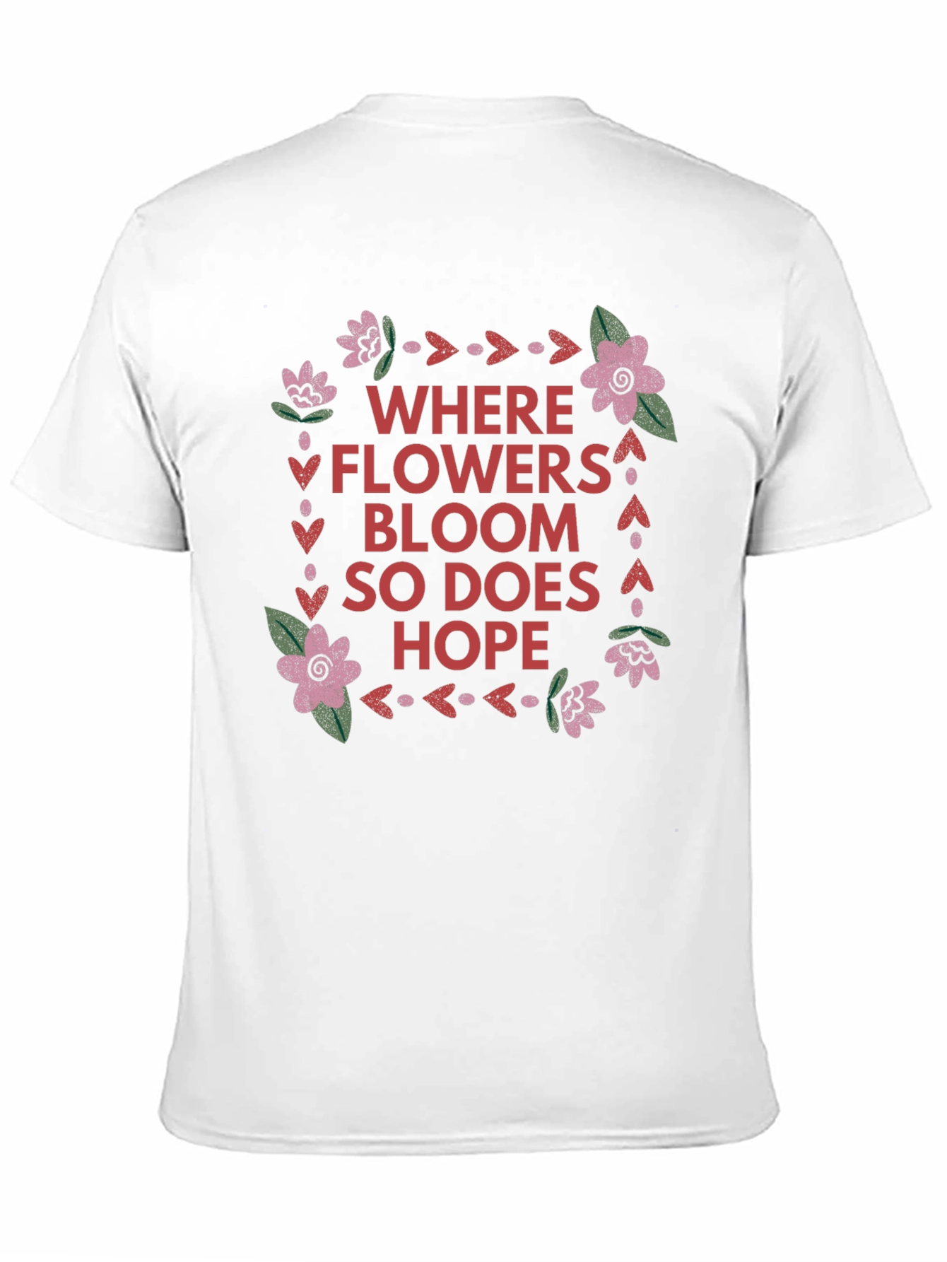 Floral Hope Graphic Tee - Black