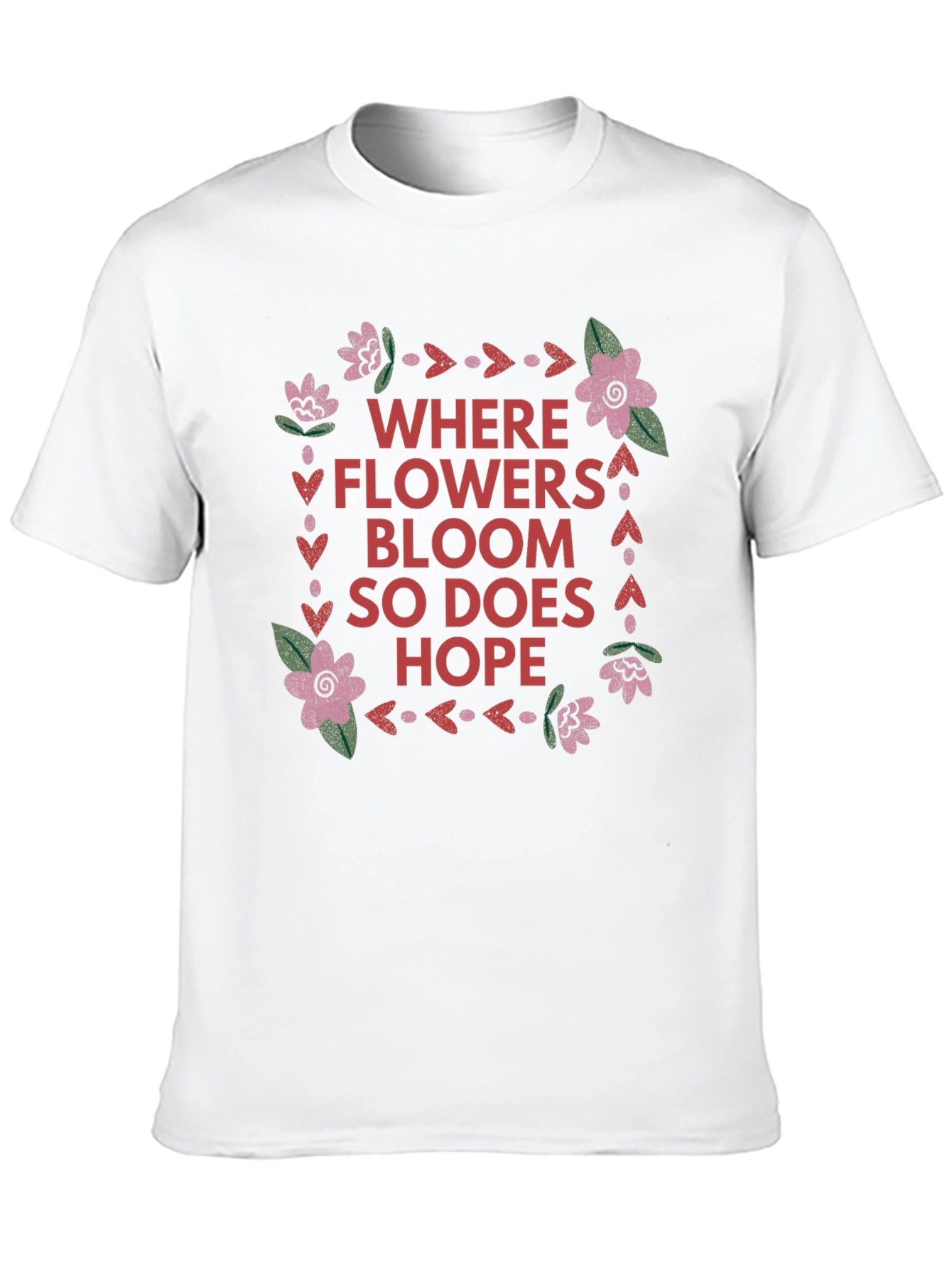 Floral Hope Graphic Tee - Black