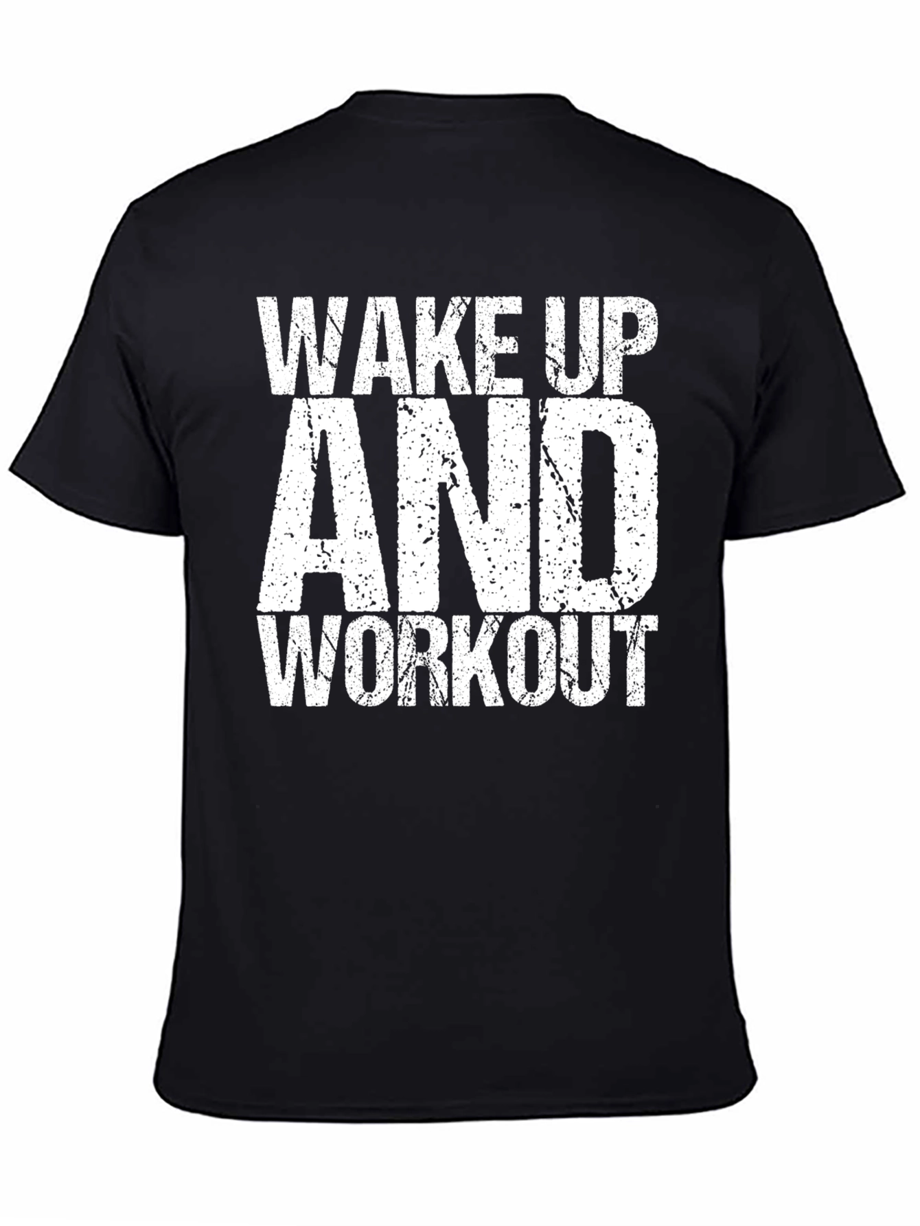 Wake Up and Workout Graphic Tee - Black