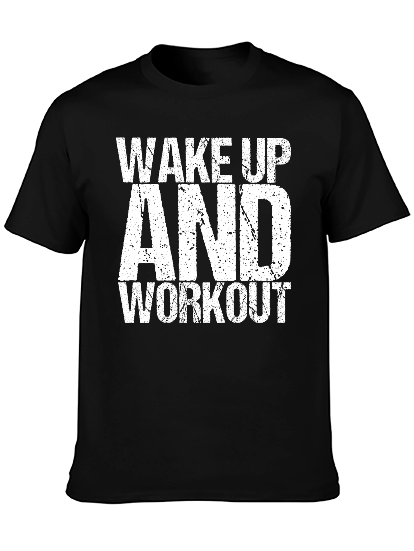 Wake Up and Workout Graphic Tee - Black