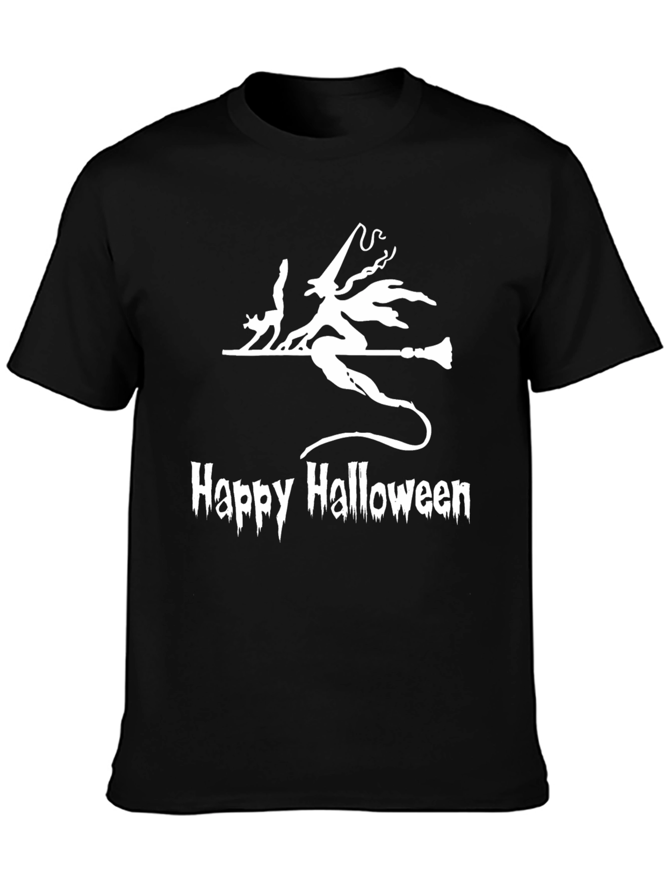 Halloween Witch & Cat T-Shirt