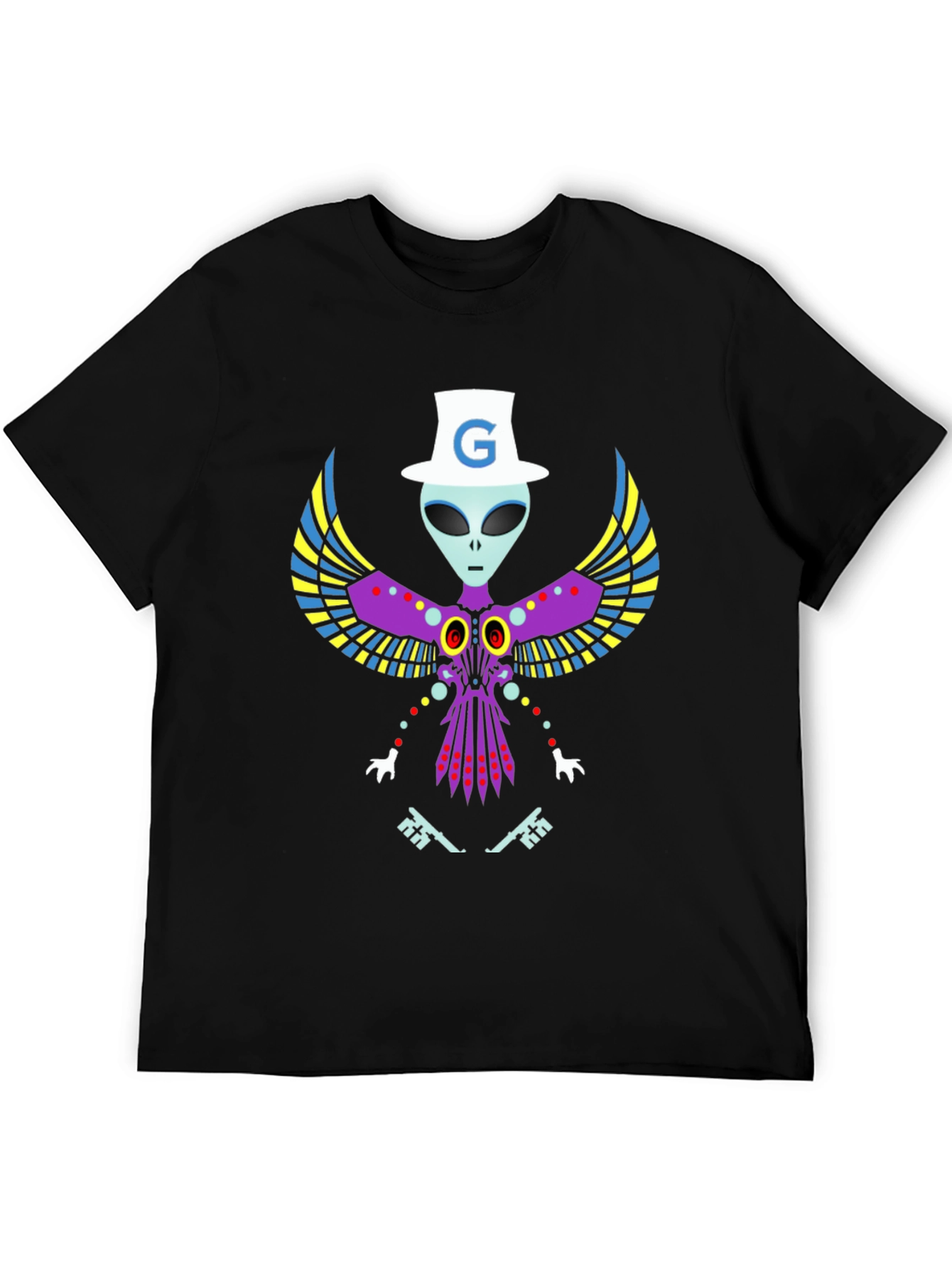 G Alien Graphic Tee - Soft Black Cotton T-Shirt