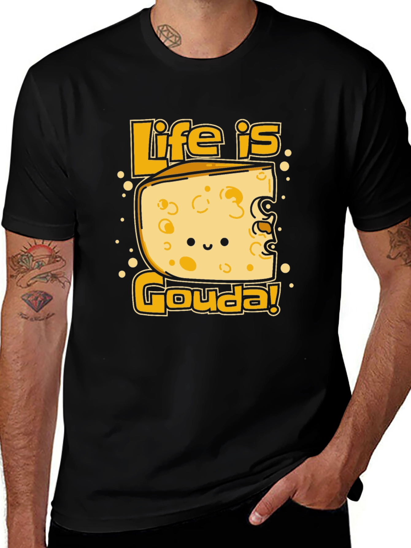 Life is Gouda T-Shirt - Funny Cheese Graphic Tee