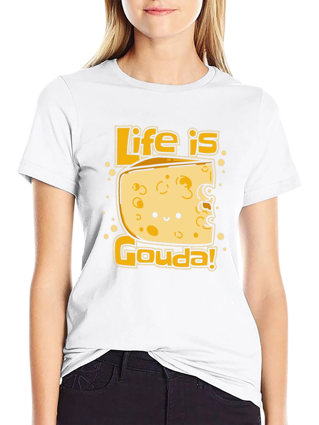 Life is Gouda T-Shirt - Funny Cheese Graphic Tee