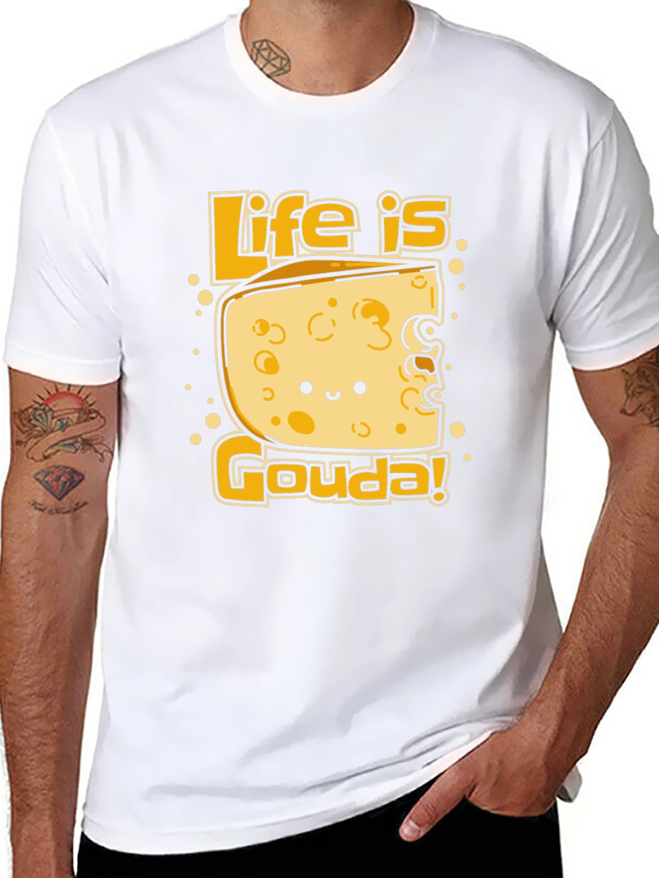 Life is Gouda T-Shirt - Funny Cheese Graphic Tee
