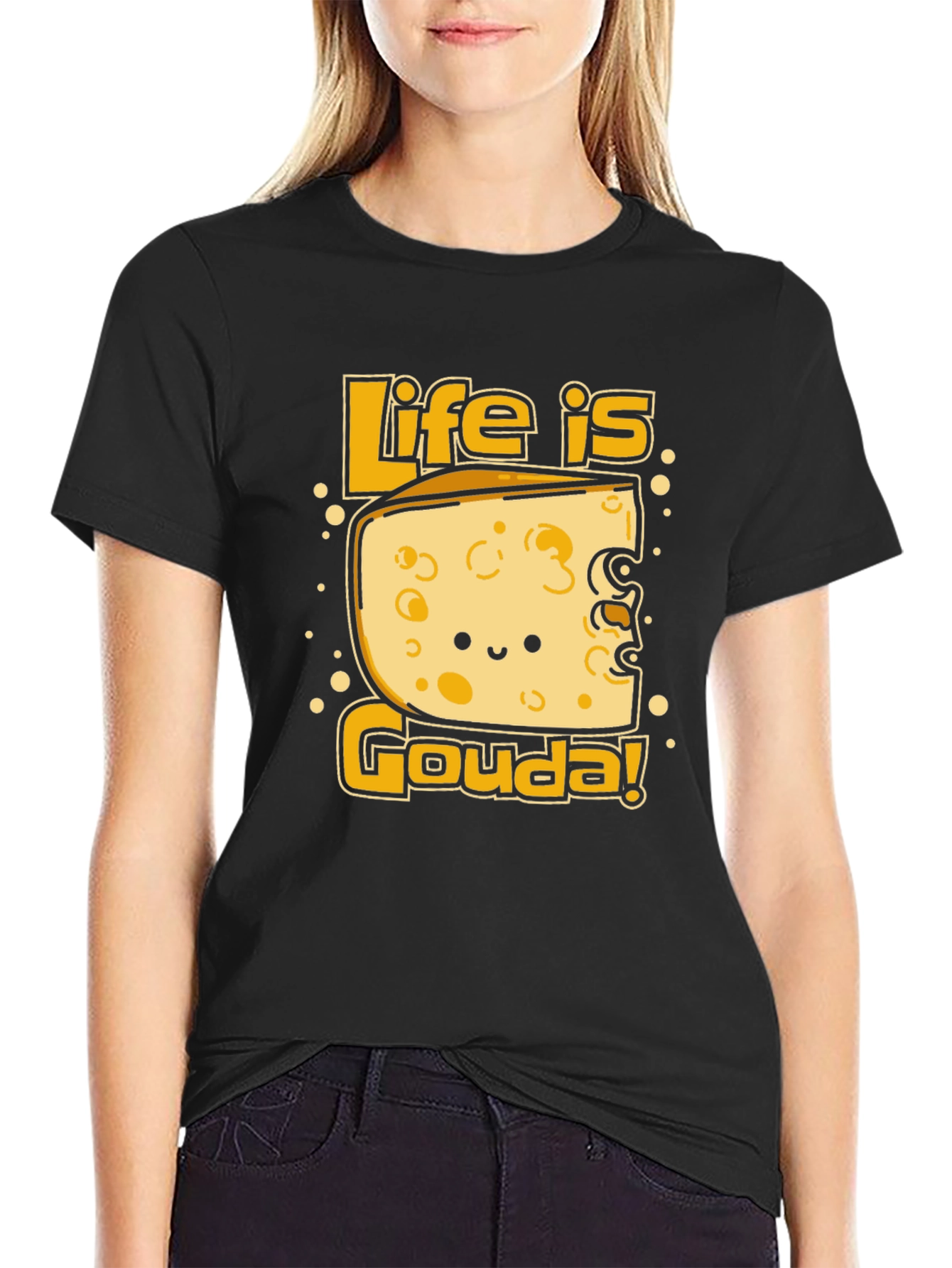 Life is Gouda T-Shirt - Funny Cheese Graphic Tee
