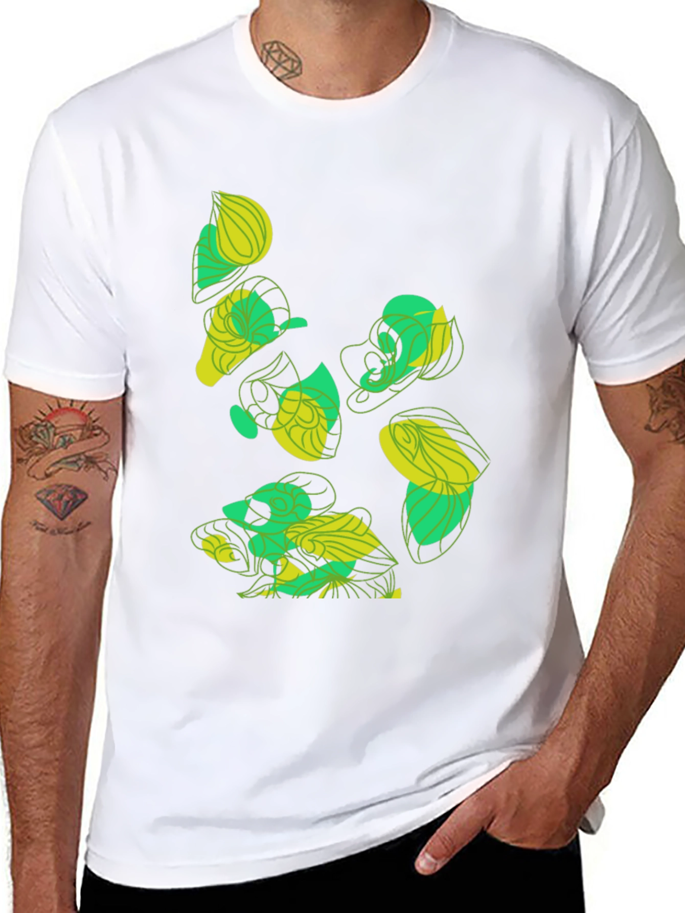 Abstract Organic Graphic Tee - Black Cotton