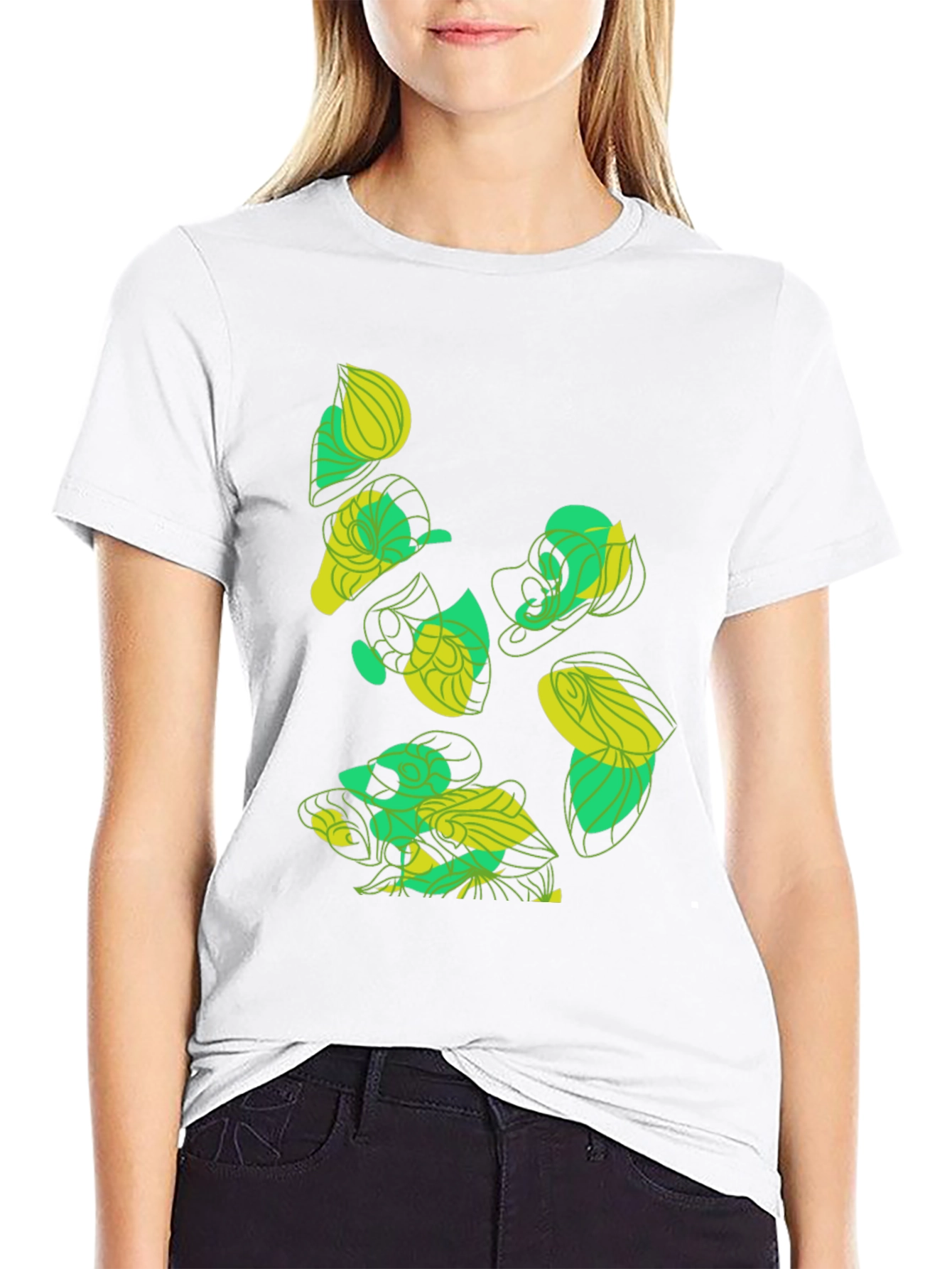 Abstract Organic Graphic Tee - Black Cotton