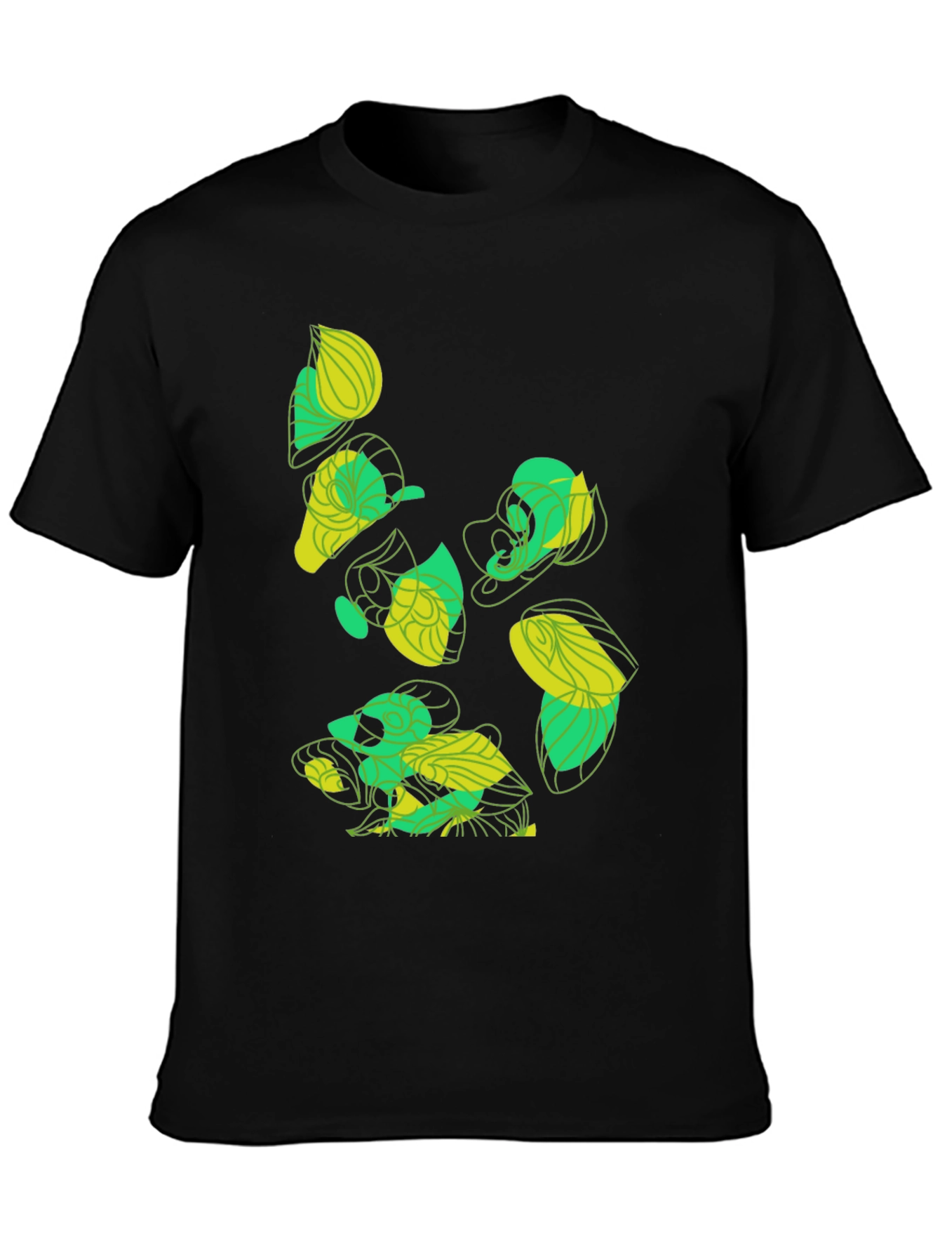 Abstract Organic Graphic Tee - Black Cotton
