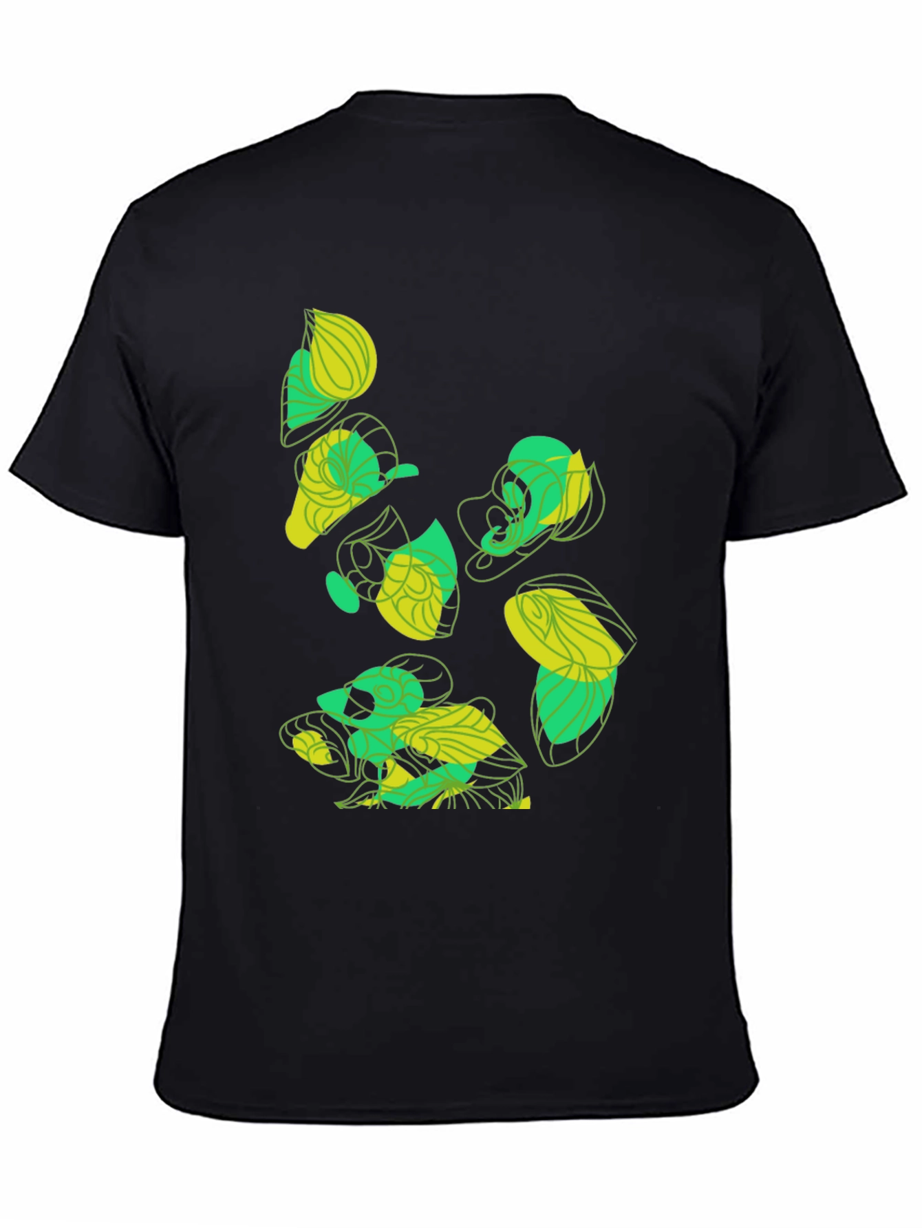 Abstract Organic Graphic Tee - Black Cotton
