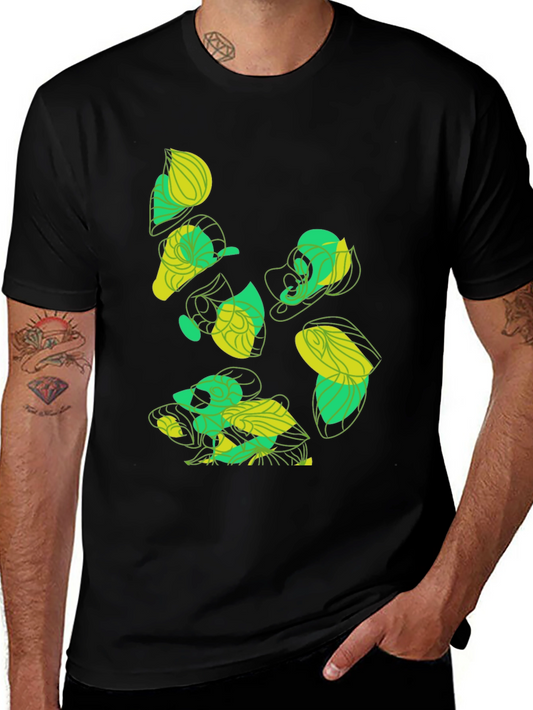 Abstract Organic Graphic Tee - Black Cotton