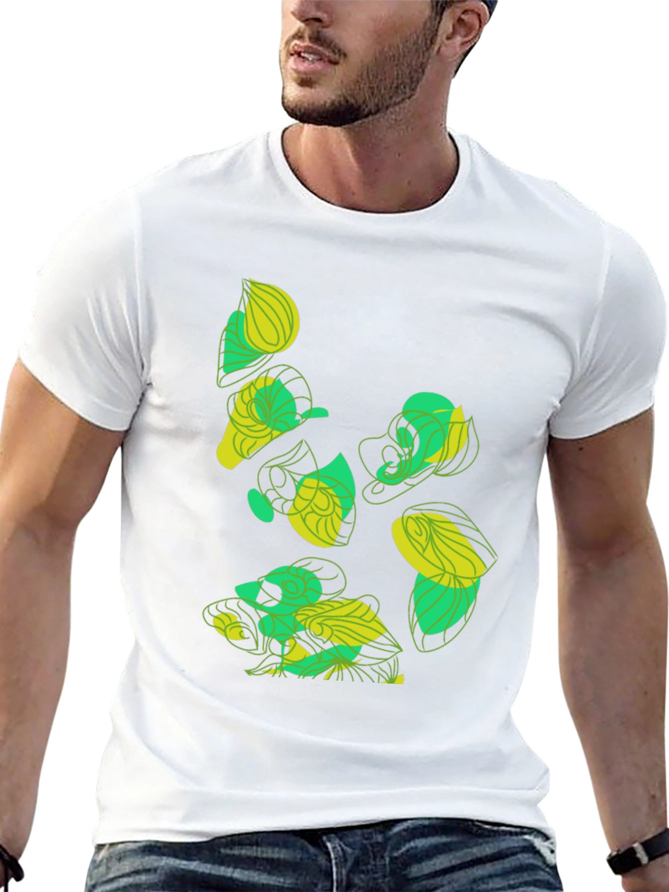Abstract Organic Graphic Tee - Black Cotton
