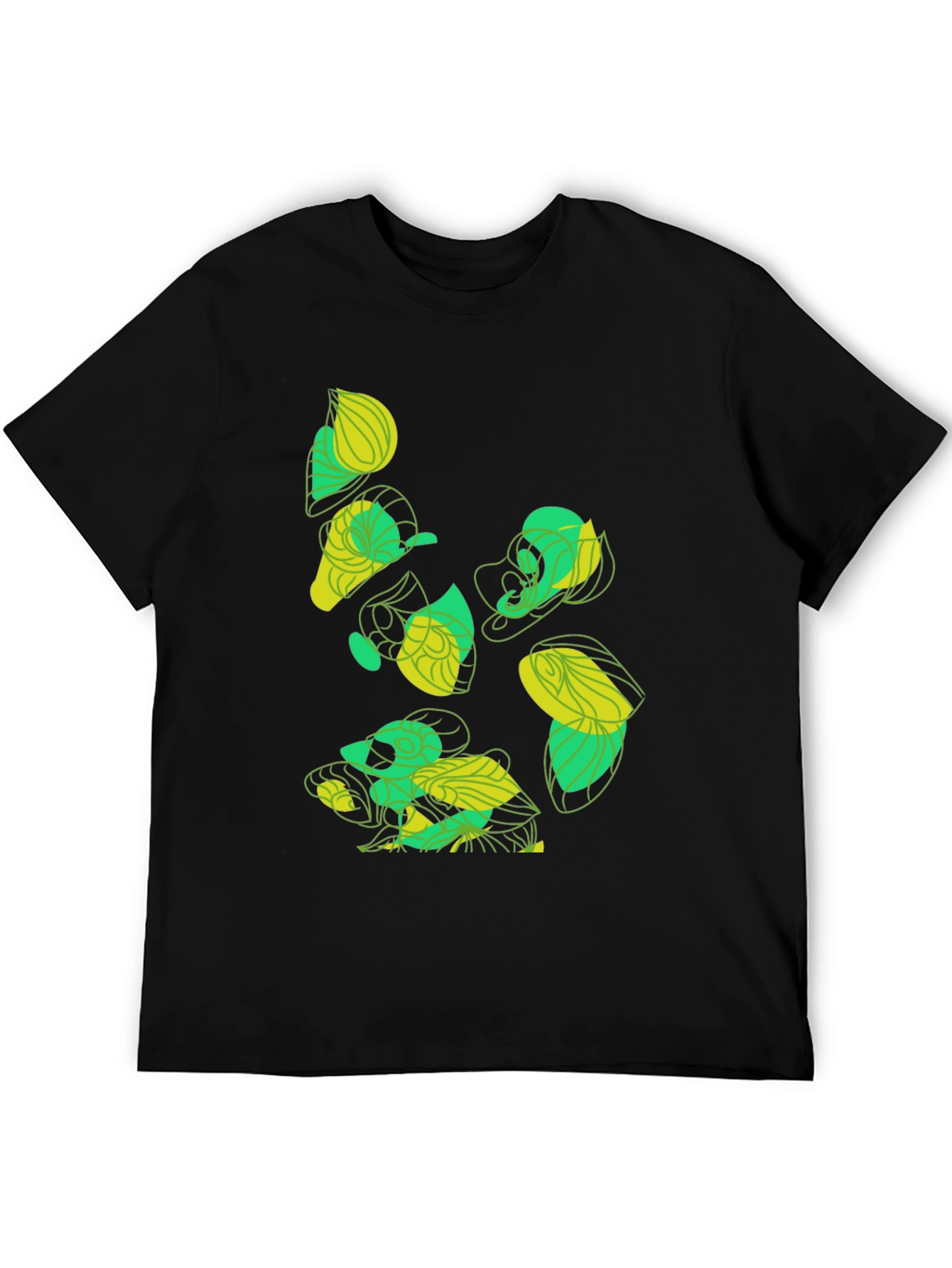 Abstract Organic Graphic Tee - Black Cotton