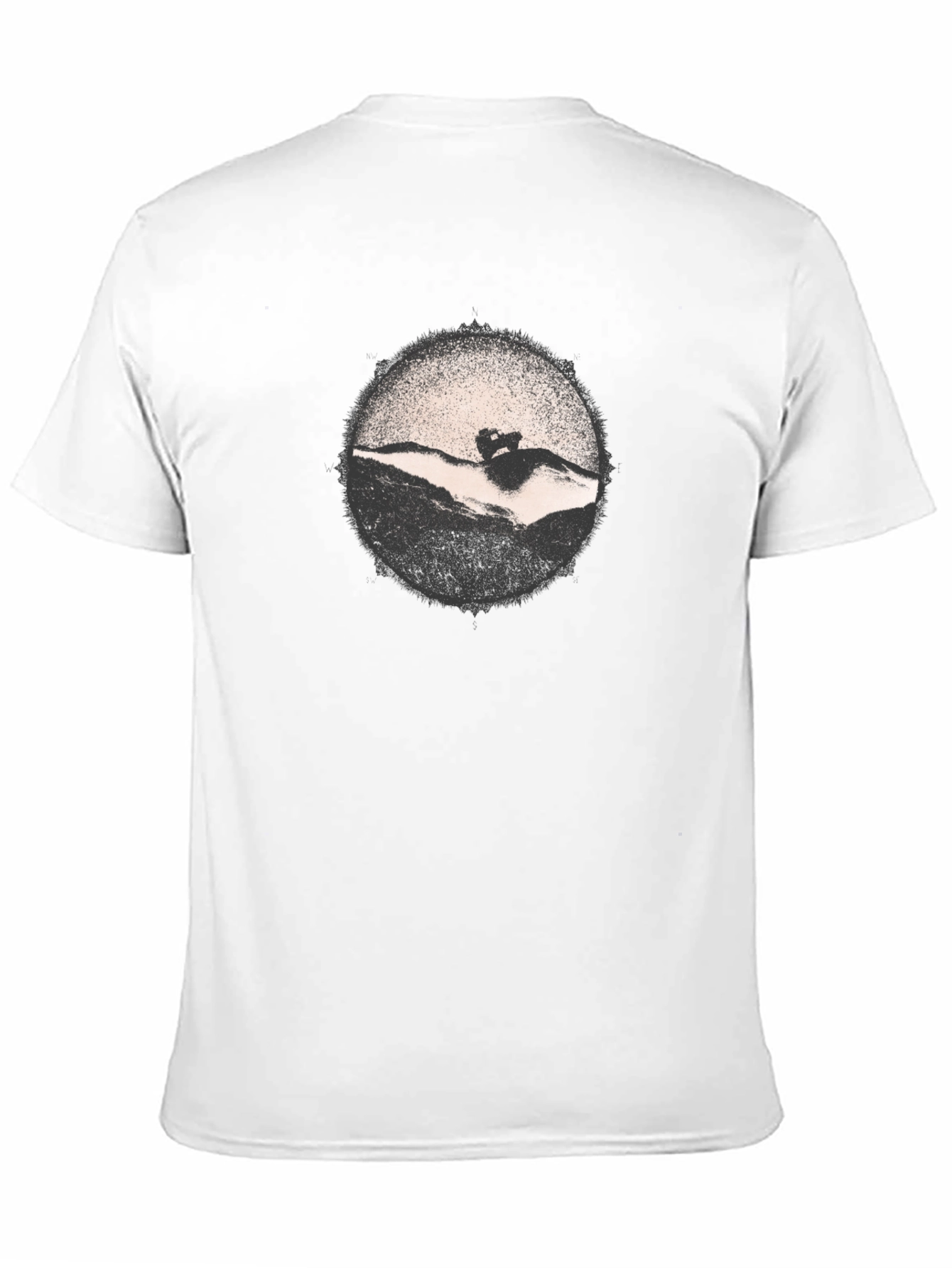 Retro Black T-Shirt with Mountain Graphic