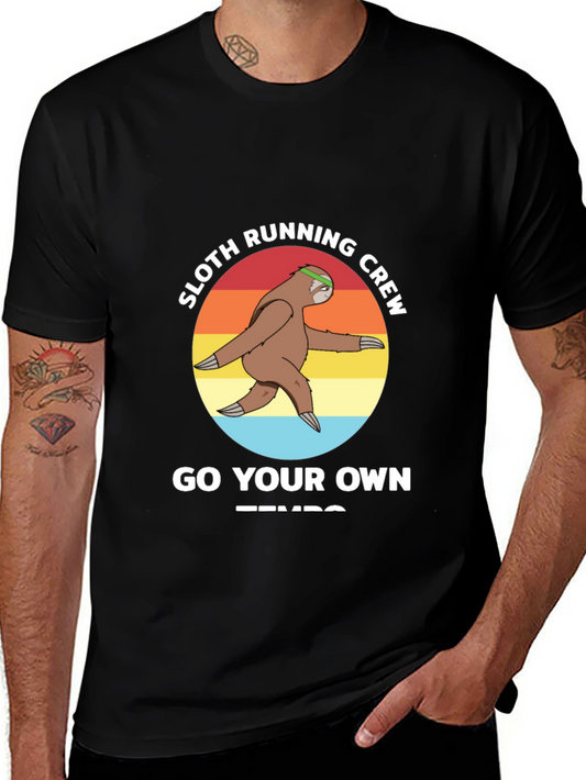 Sloth Running Crew T-Shirt - Go Your Own Tempo