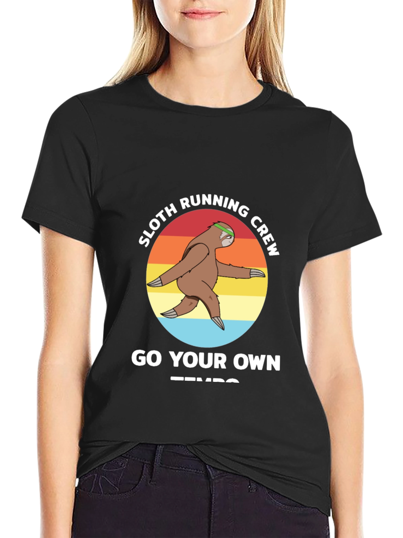 Sloth Running Crew T-Shirt - Go Your Own Tempo