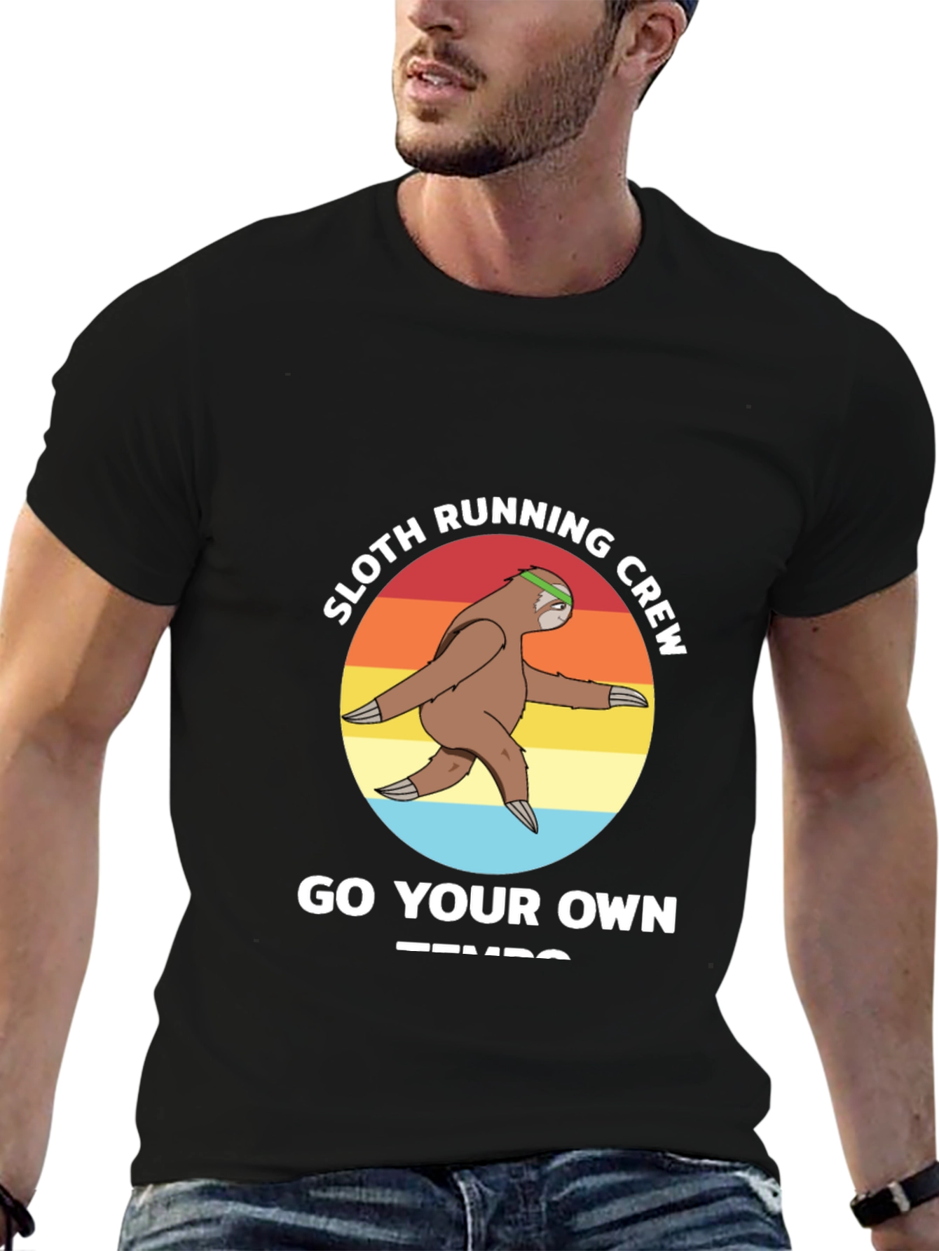 Sloth Running Crew T-Shirt - Go Your Own Tempo
