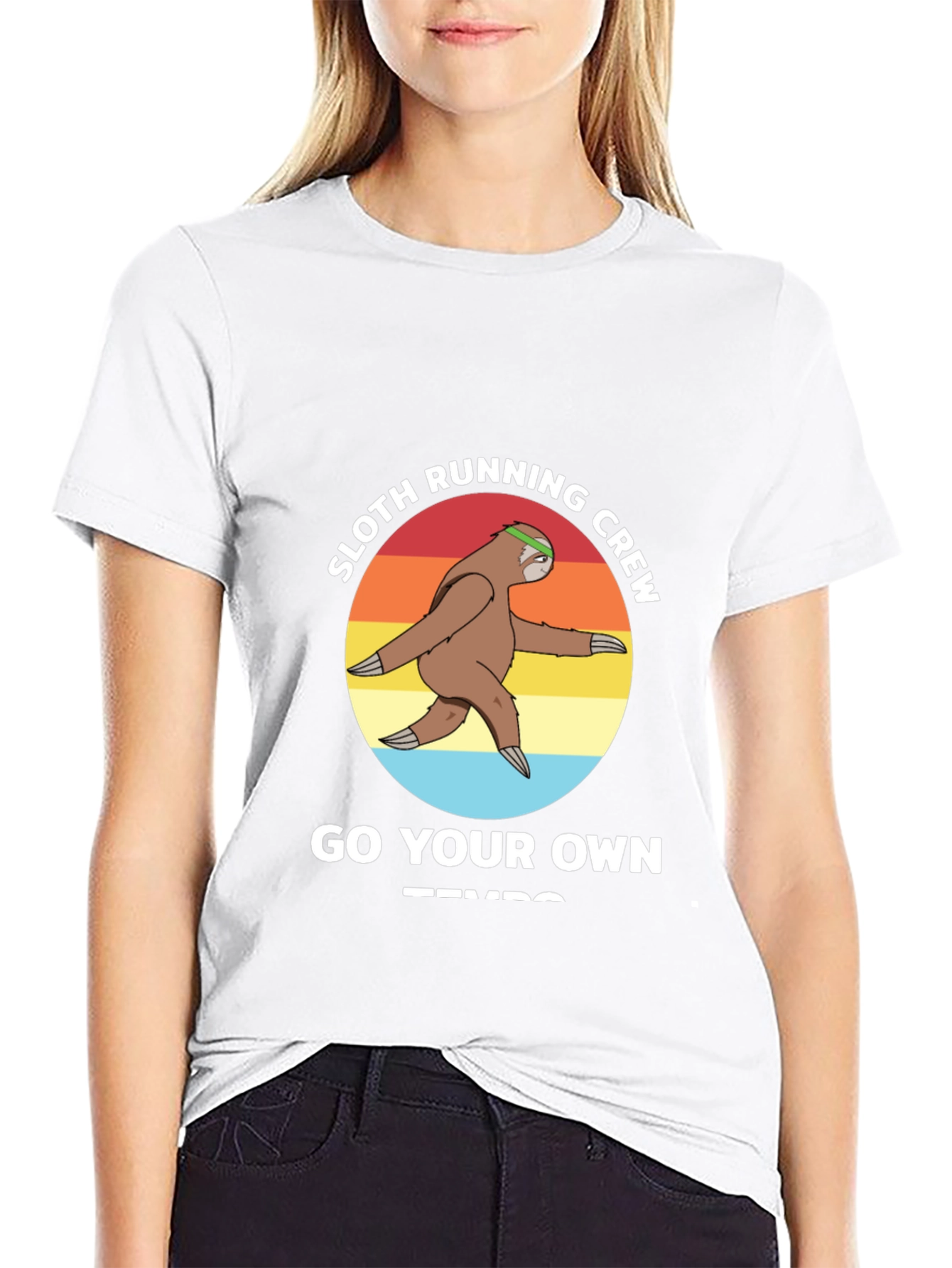 Sloth Running Crew T-Shirt - Go Your Own Tempo