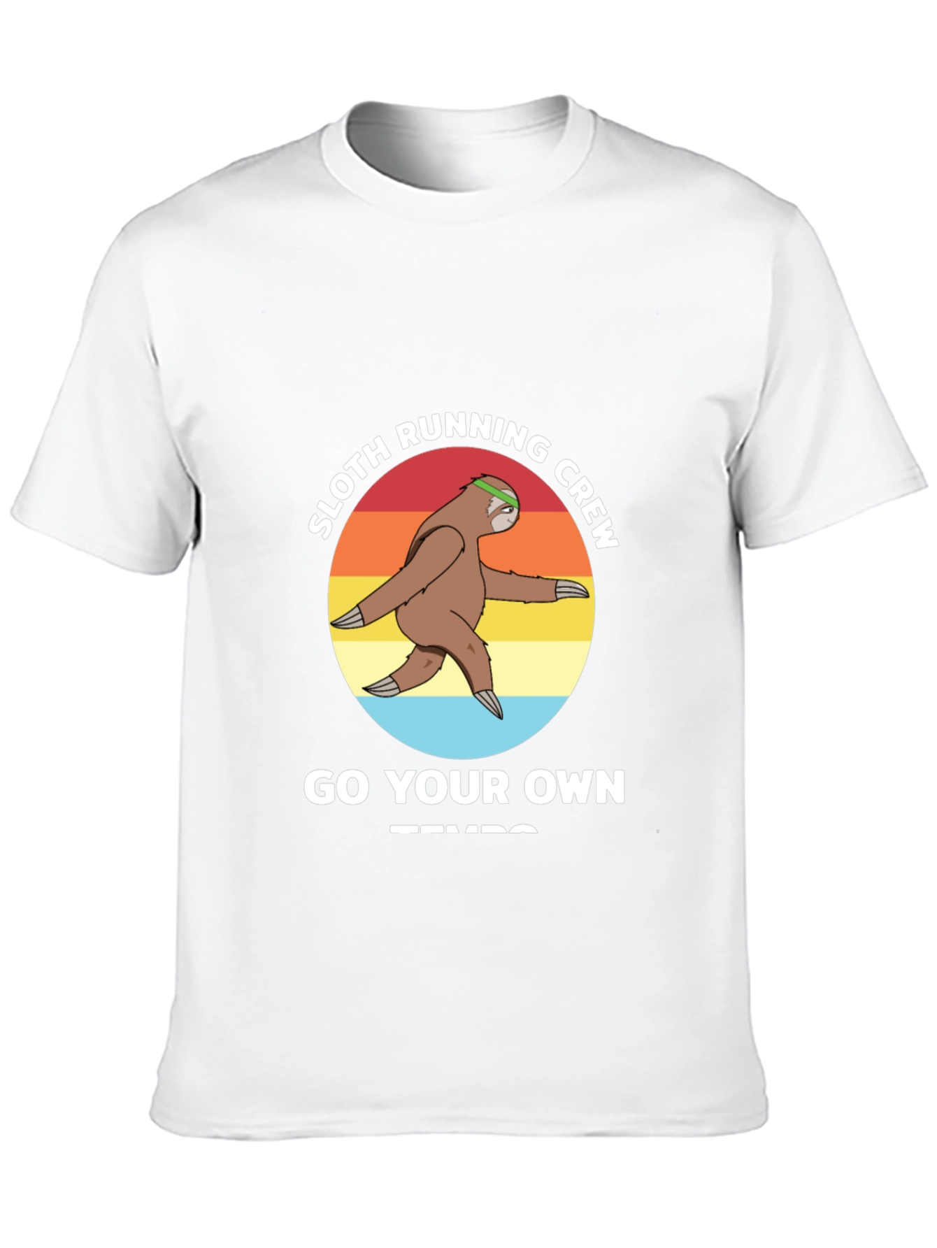 Sloth Running Crew T-Shirt - Go Your Own Tempo