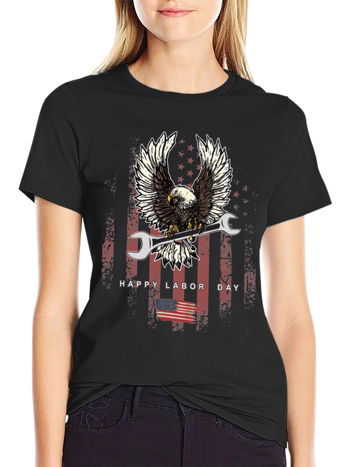 Labor Day Eagle Mechanic T-Shirt