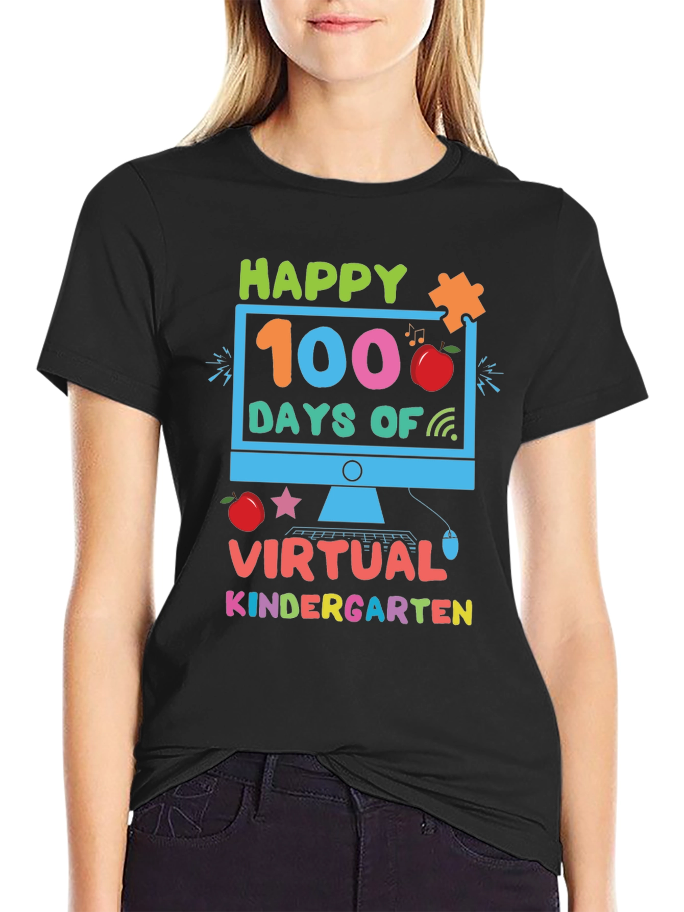 Happy 100 Days of Virtual Kindergarten T-Shirt
