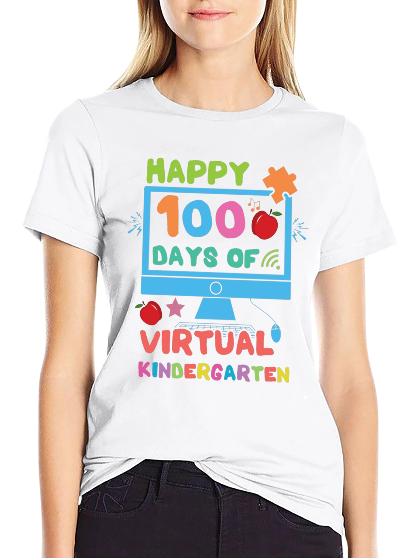 Happy 100 Days of Virtual Kindergarten T-Shirt