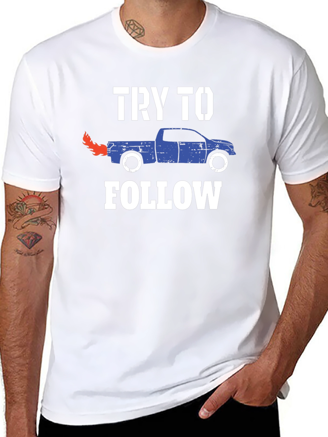 Try To Follow Truck Graphic T-Shirt