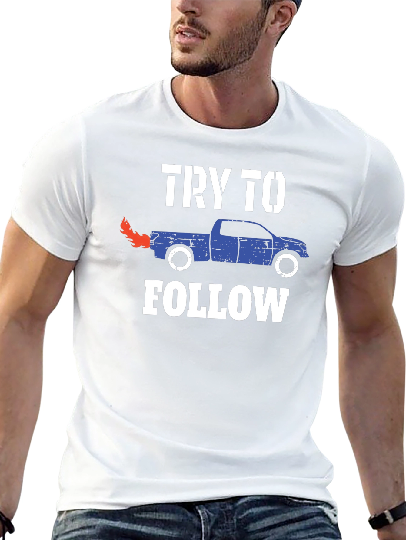 Try To Follow Truck Graphic T-Shirt