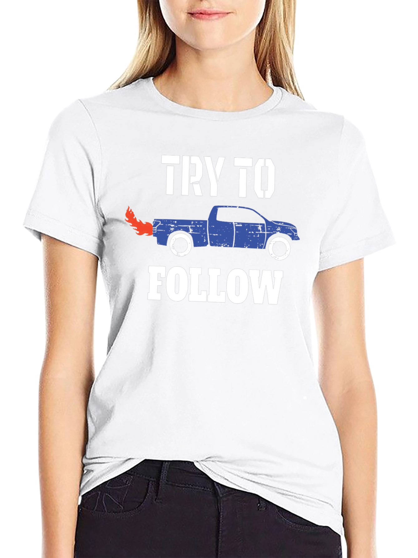 Try To Follow Truck Graphic T-Shirt