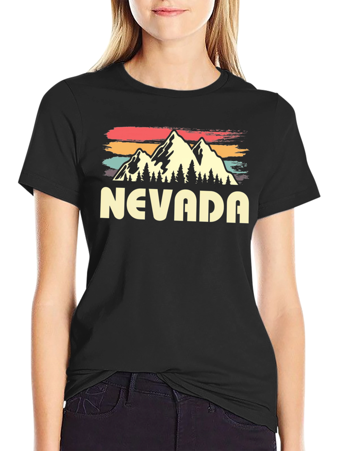 Nevada Retro Graphic Tee - Mountain Design