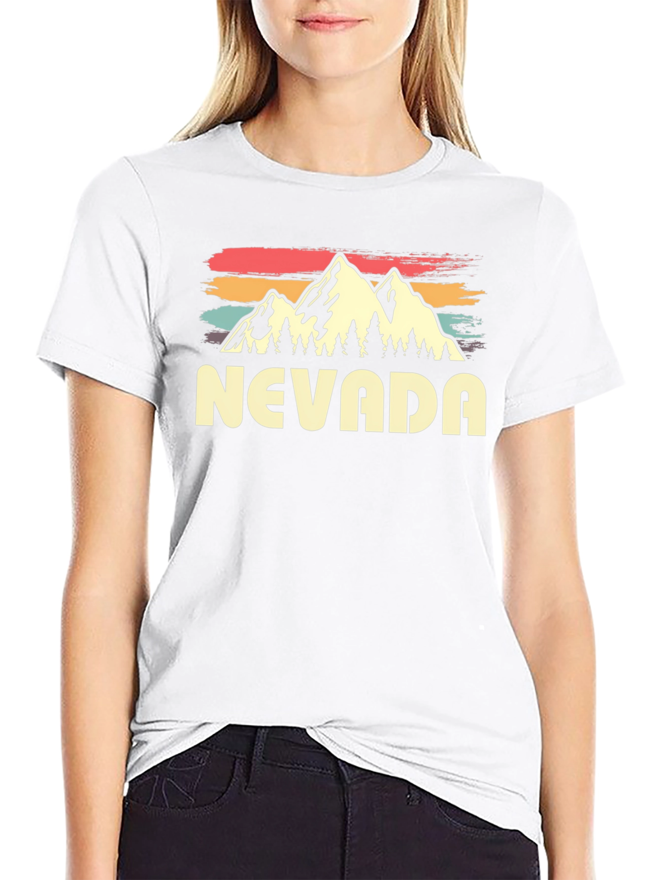 Nevada Retro Graphic Tee - Mountain Design