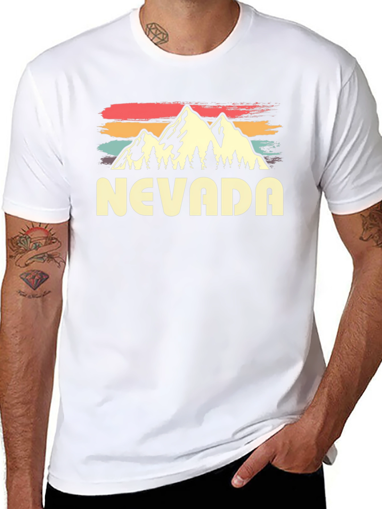 Nevada Retro Graphic Tee - Mountain Design