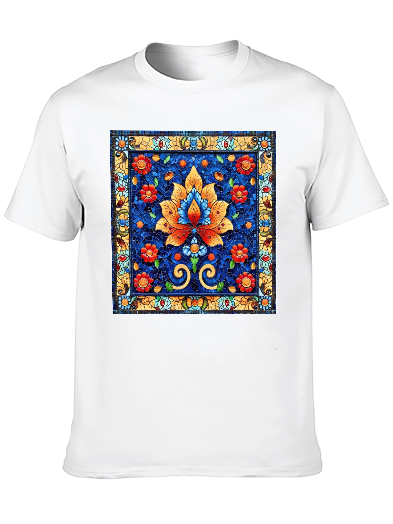Stained Glass Flower Graphic Tee
