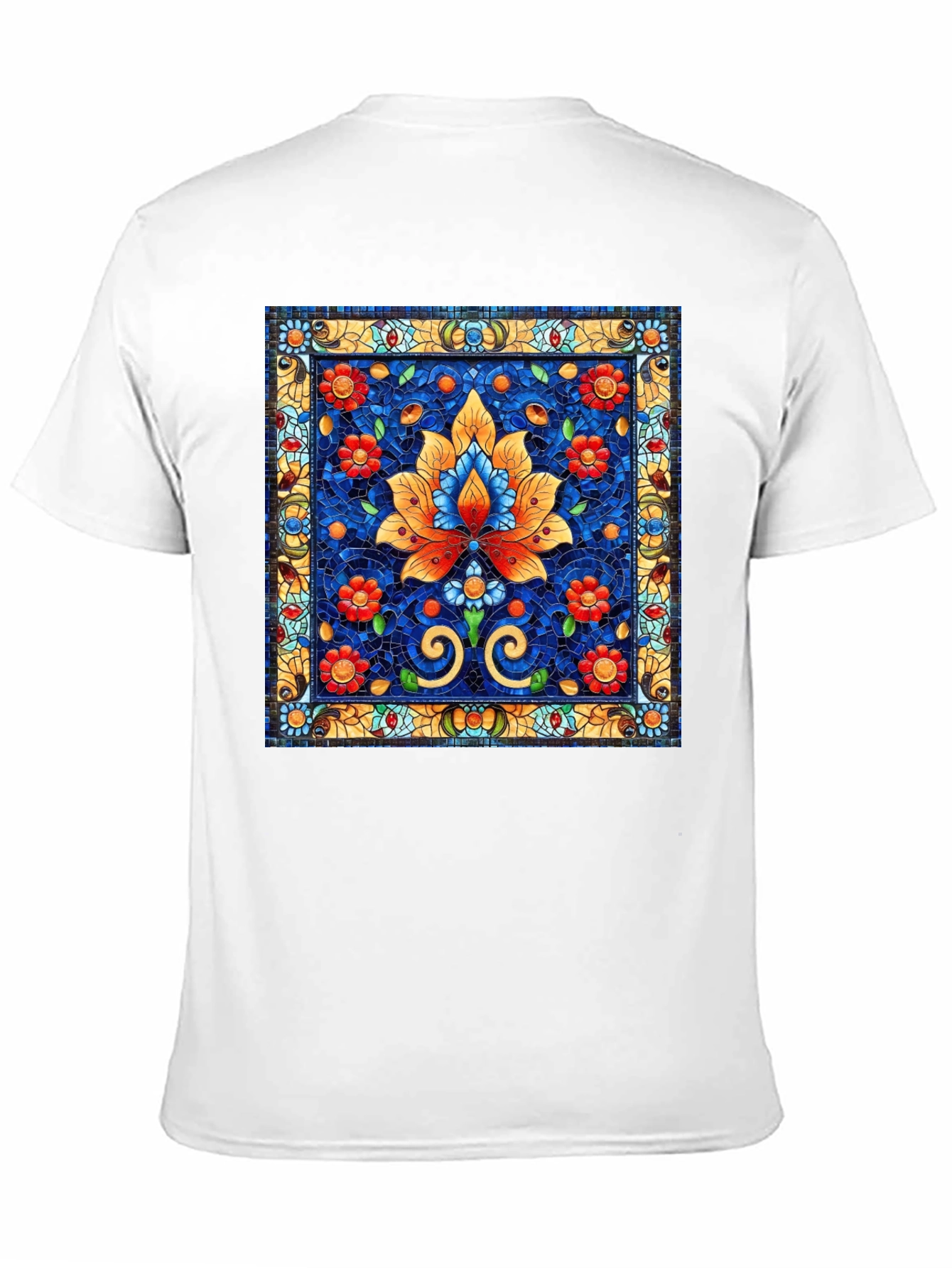 Stained Glass Flower Graphic Tee