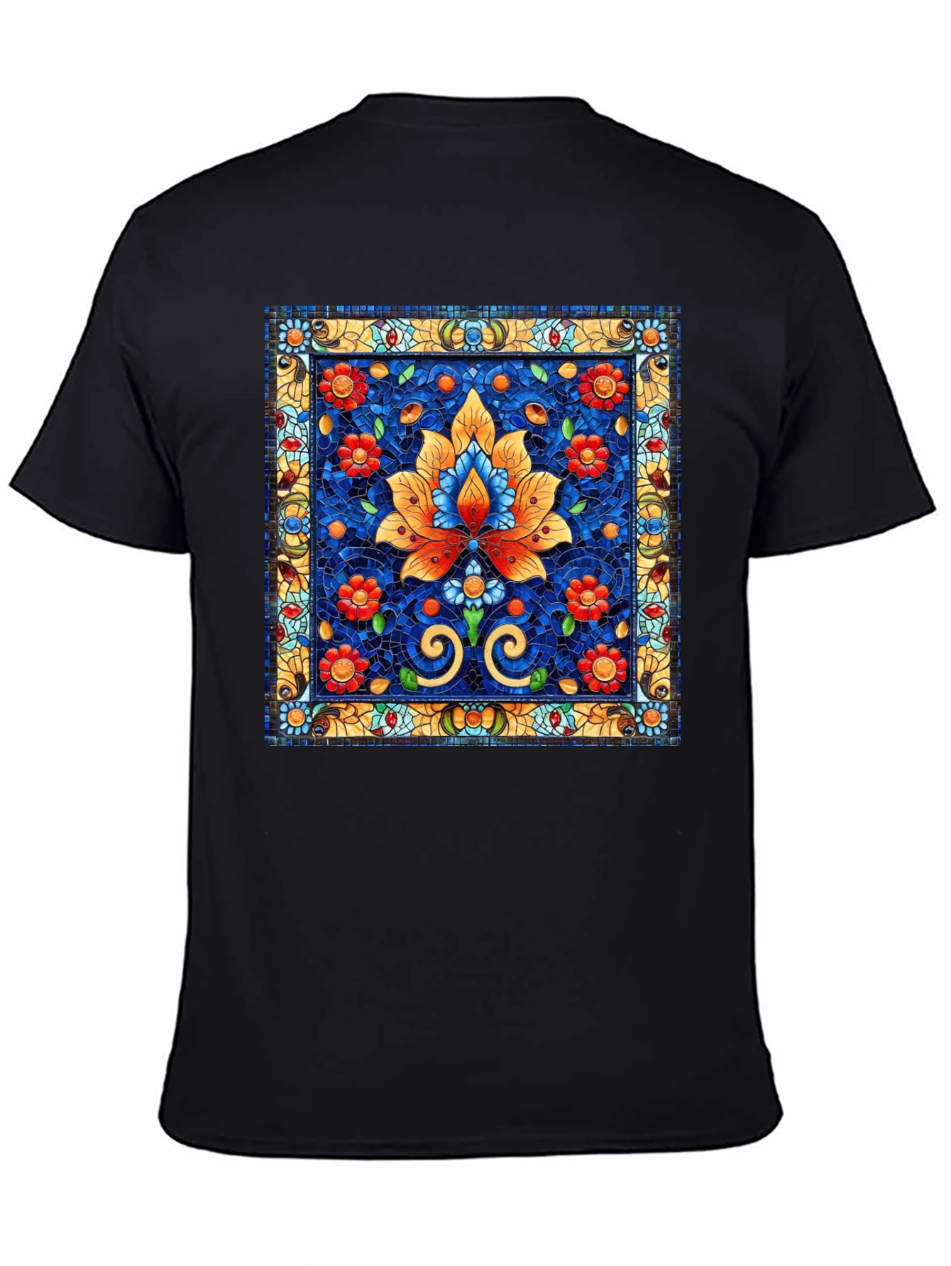Stained Glass Flower Graphic Tee