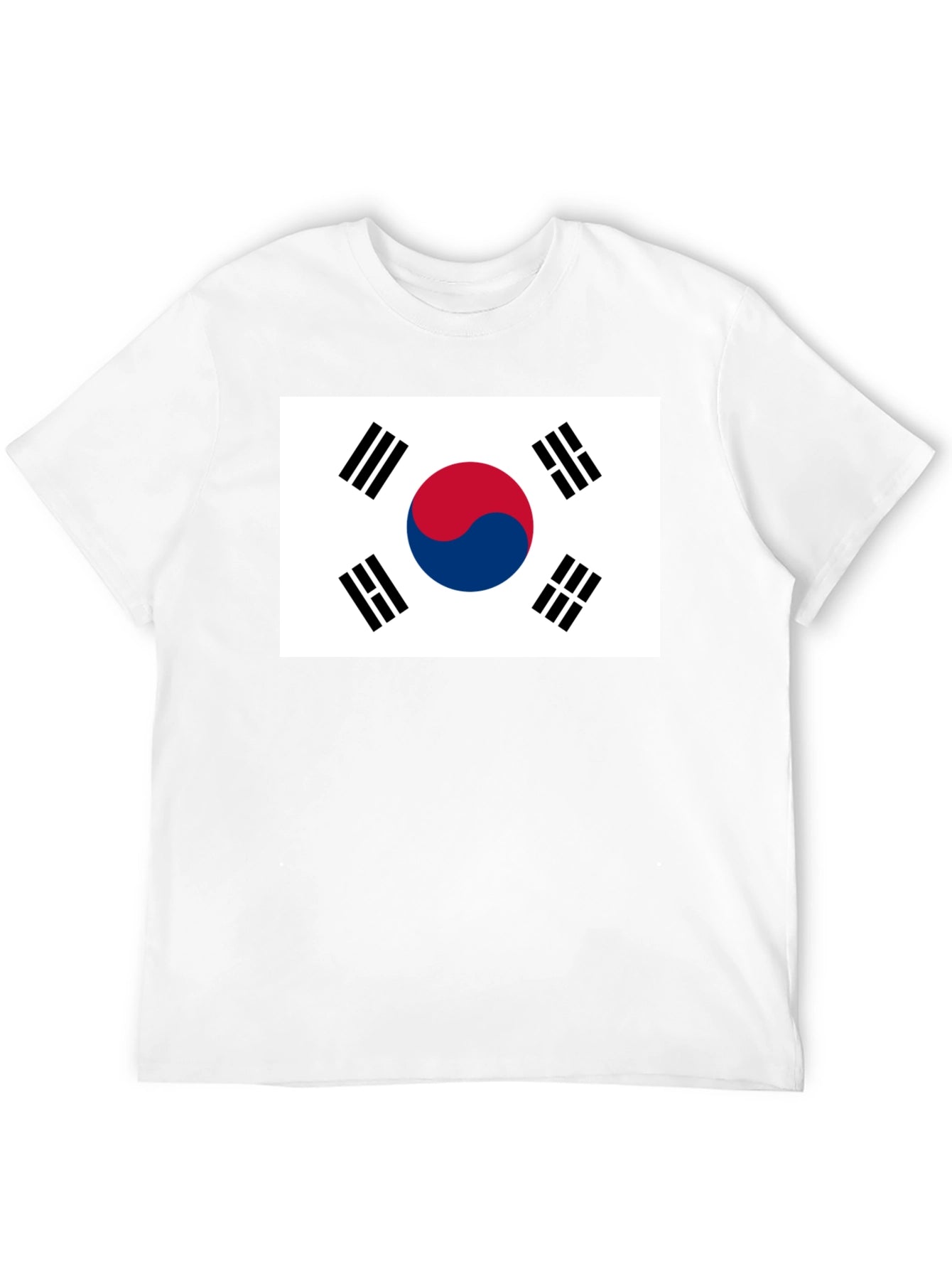 South Korea Flag Graphic Tee - Black