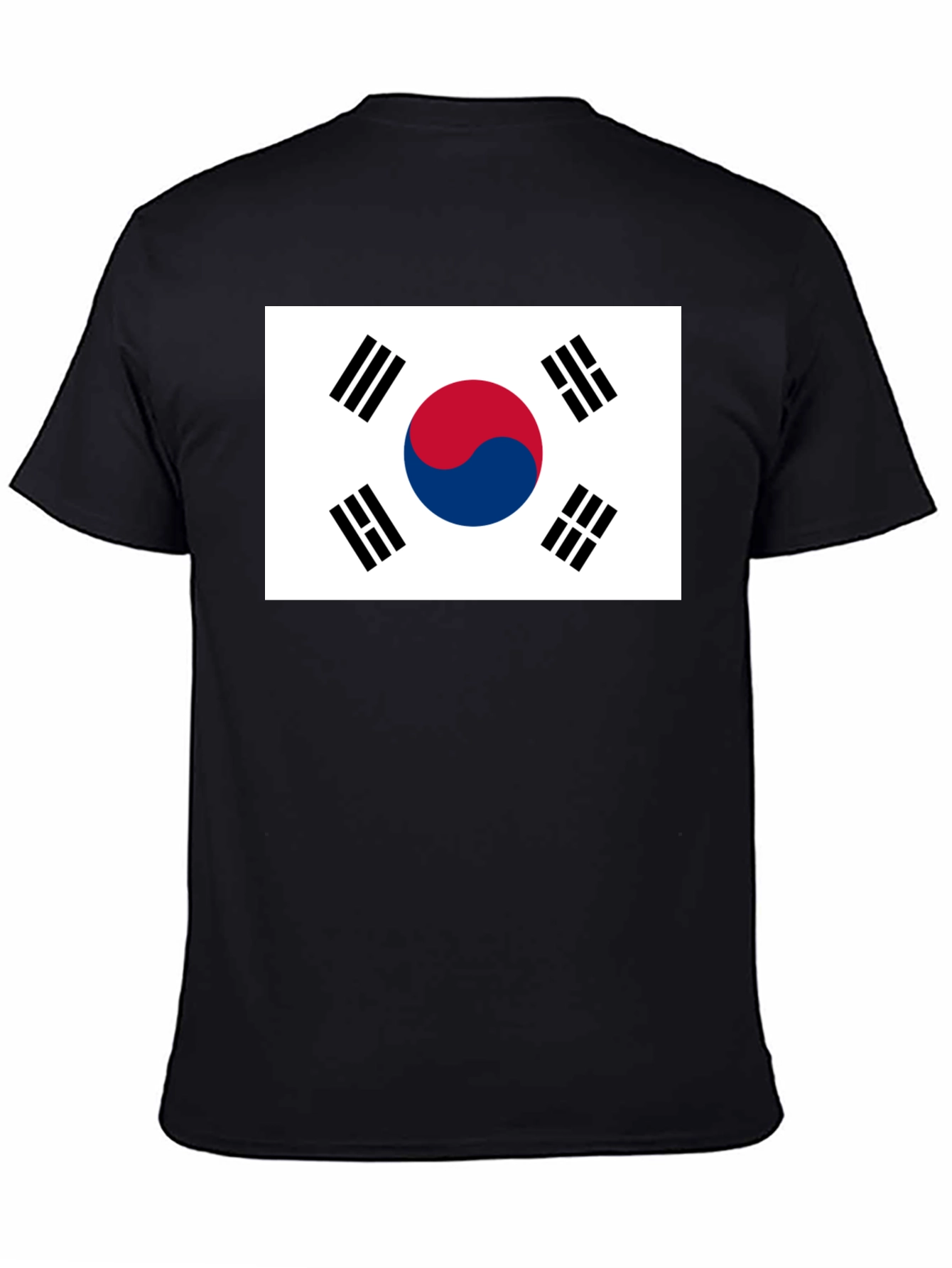 South Korea Flag Graphic Tee - Black