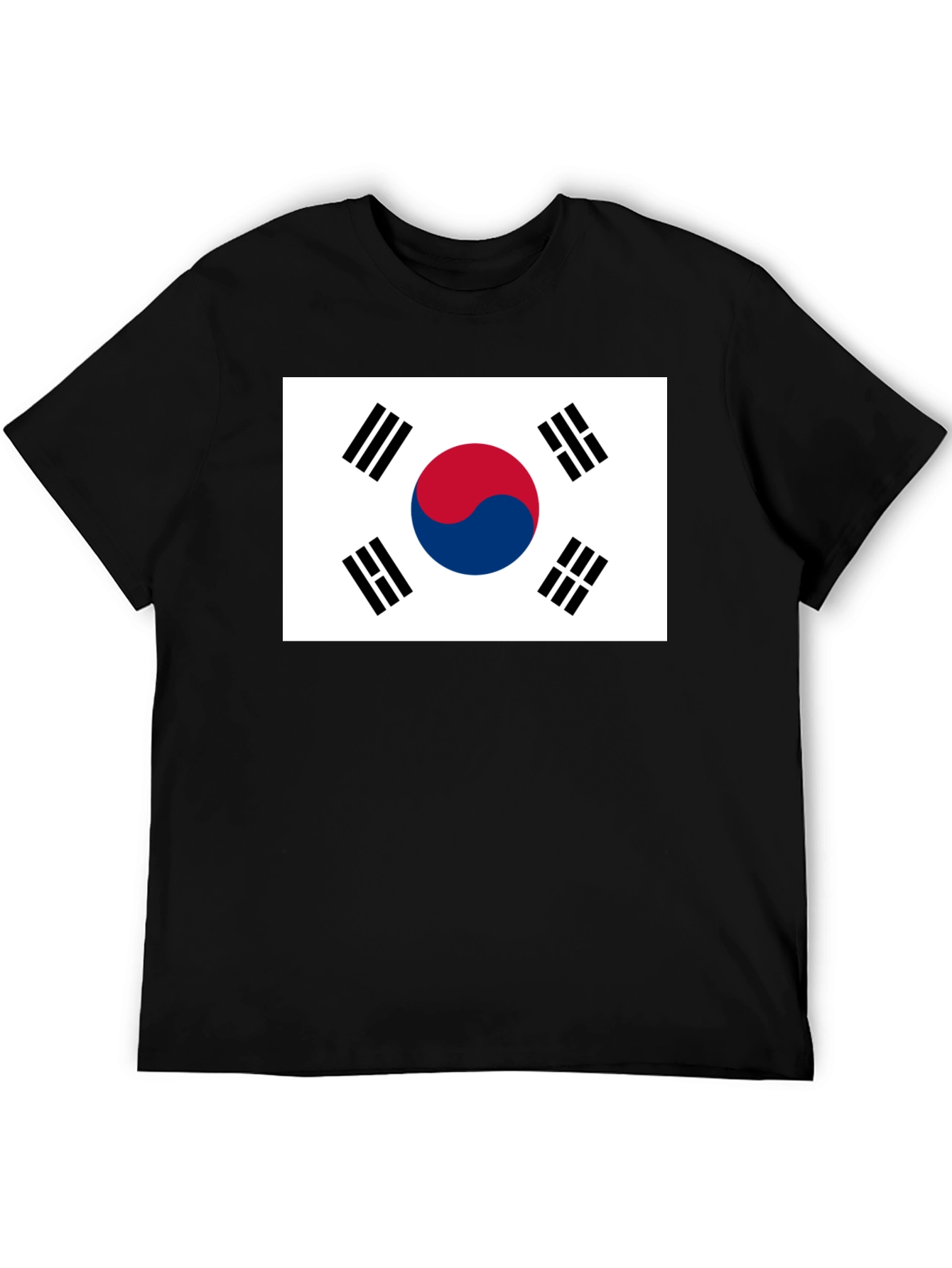 South Korea Flag Graphic Tee - Black