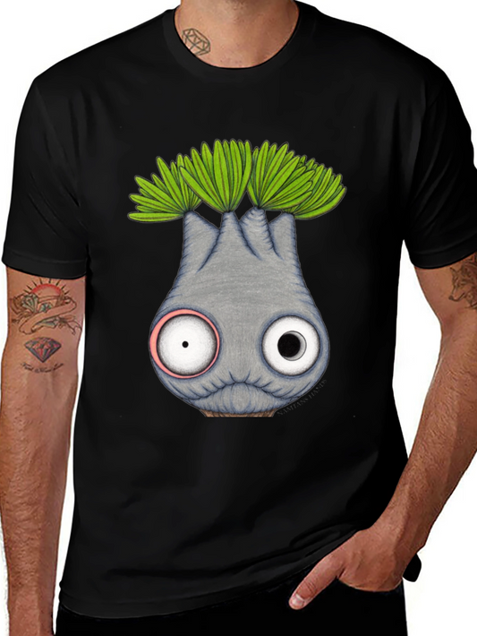 Whimsical Eyeball Plant Creature Graphic Tee